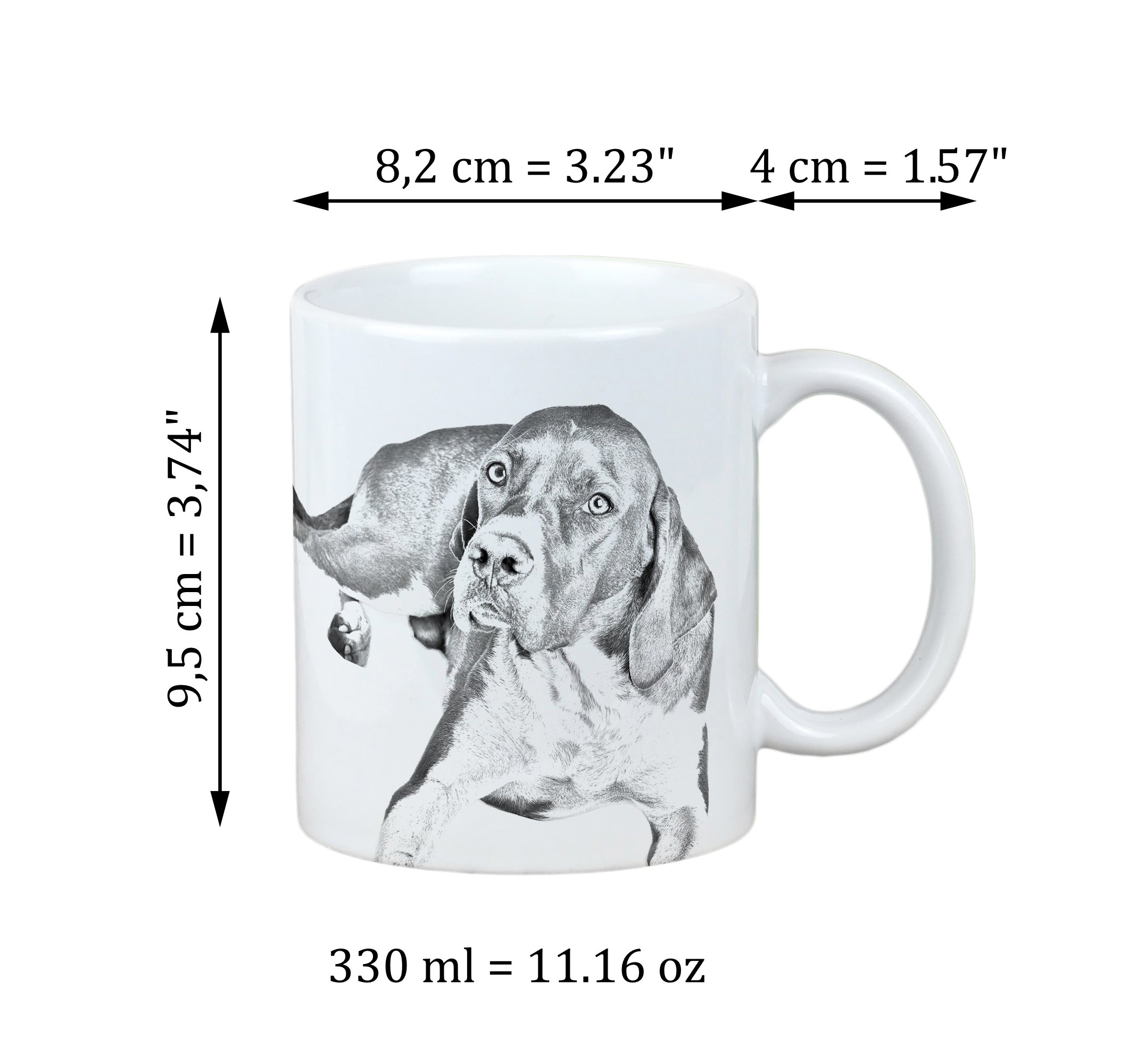 English Pointer I - cup with a dog, cute cup with graphics, a gift with your photo from the Art-Dog brand