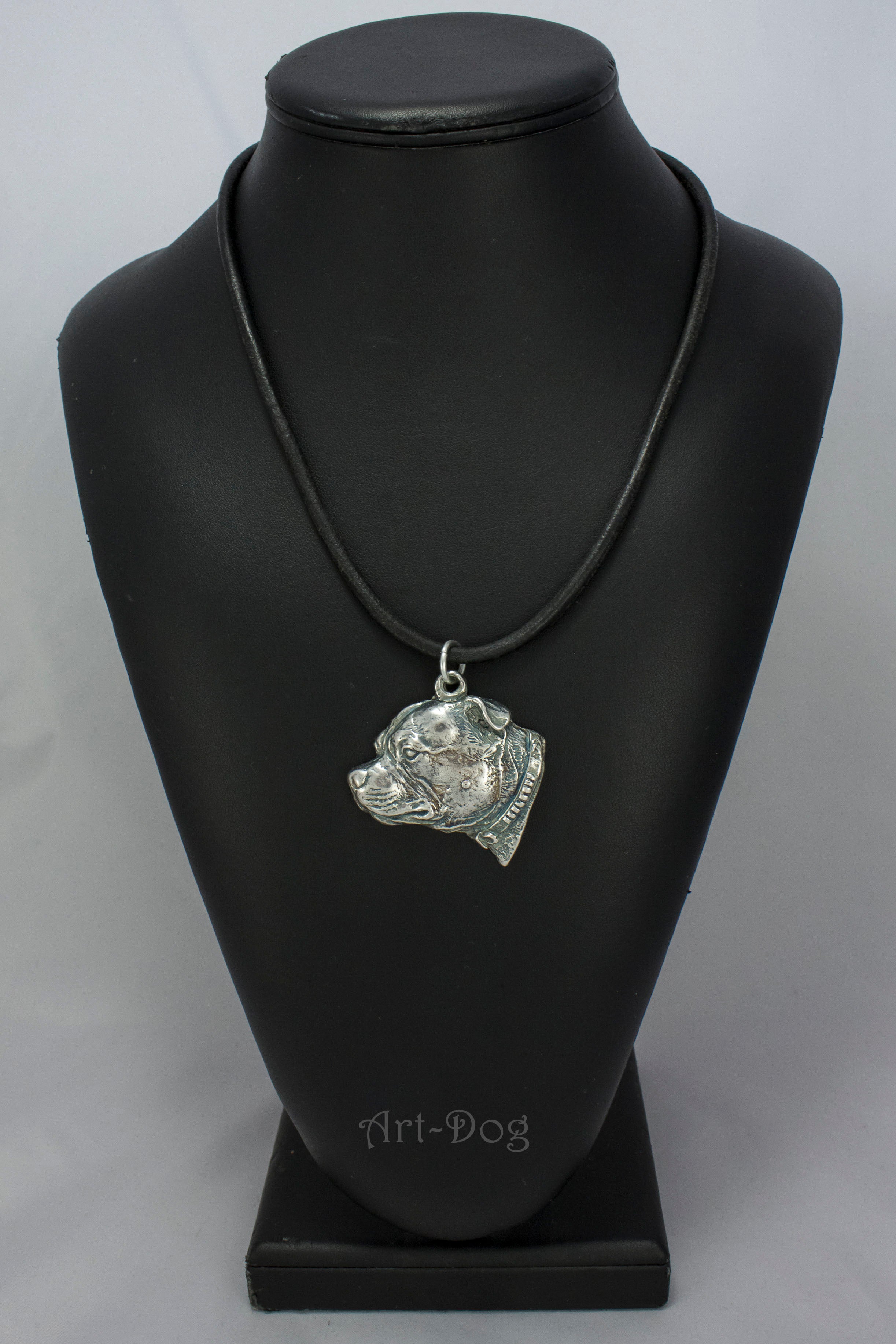 Staffordshire Bull Terrier, Staffy III - Necklace with dog, silver-plated pendant for dog fan, unique jewelry by Art-Dog brand