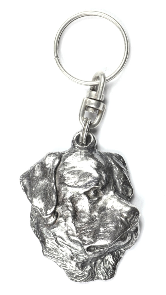 Rottweiler, Rott, Rottie I - Silver-plated pendant with a dog in a decorative box, handbag decoration, backpack pendant by Art-Dog brand