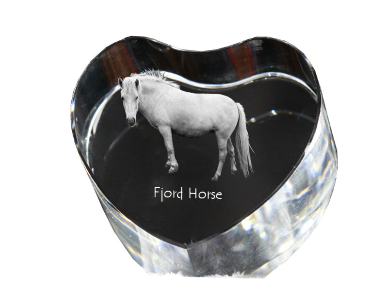 Fjord Horse - a photo of a horse in crystal, a crystal heart, a unique frame with a photo from the Art-Dog brand