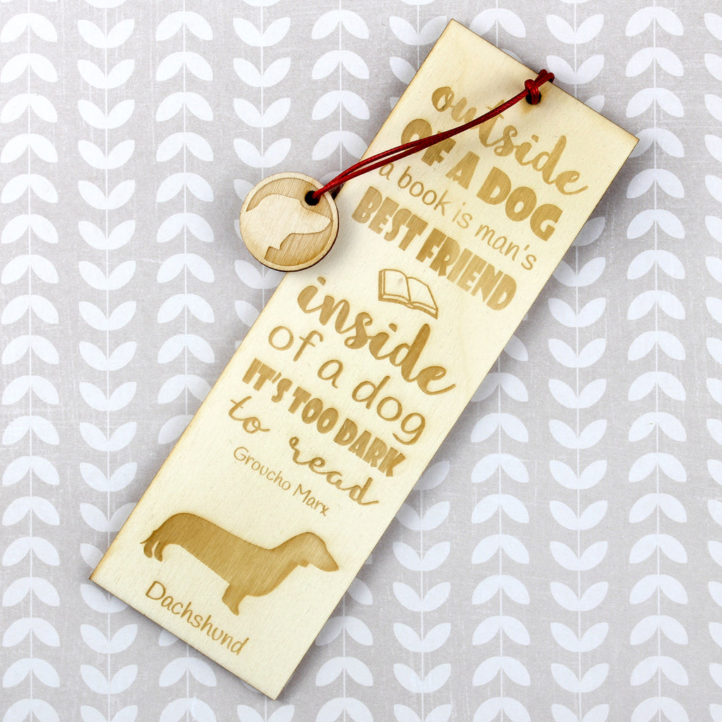 Dachshund Smooth-haired, Wiener dog, Badger dog - dog bookmark, personalized bookmark, gift for bookworm from Art-Dog brand