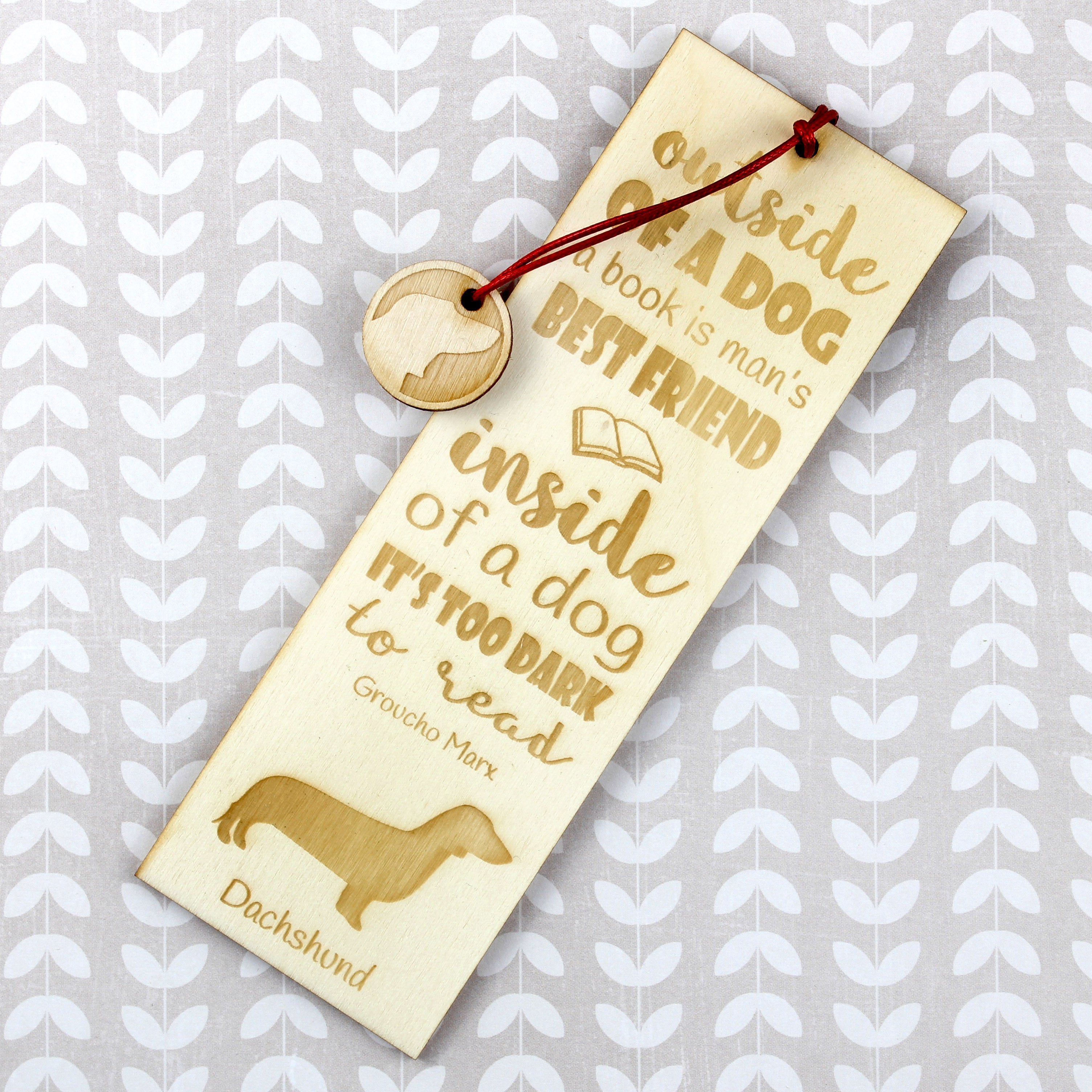 Dachshund Smooth-haired, Wiener dog, Badger dog - dog bookmark, personalized bookmark, gift for bookworm from Art-Dog brand