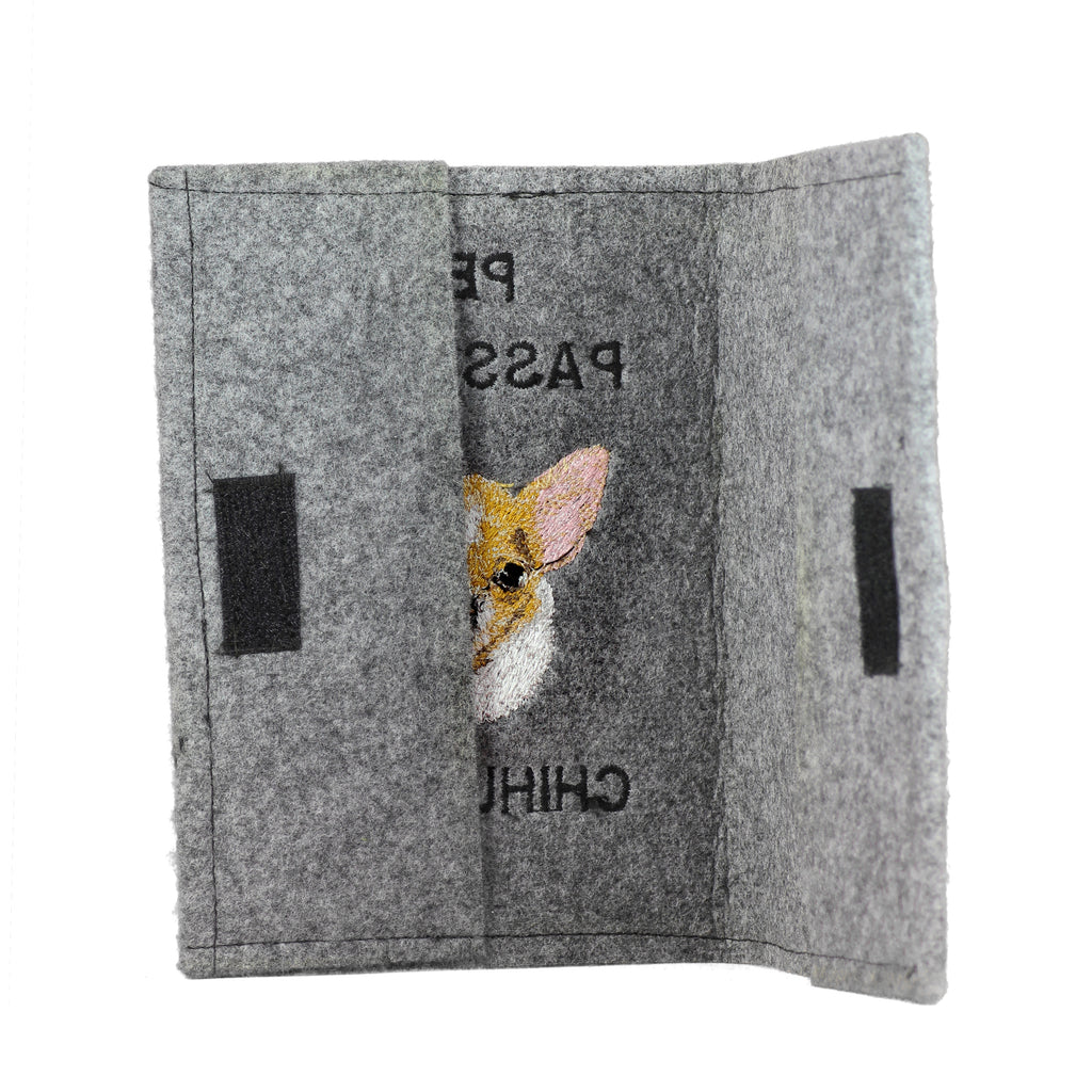 Chihuahua short-haired, Chihuahua smooth - Dog passport case, document case, gift for the traveller from the Art-Dog brand