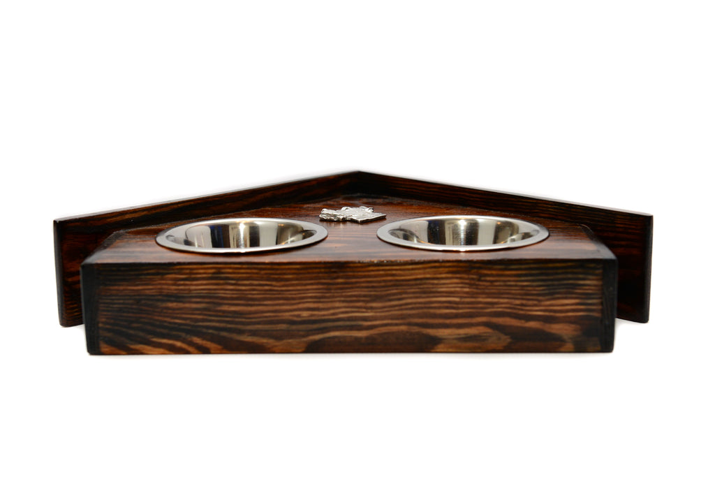 Great Dane I - wooden stand with bowls for a dog, decorative dog bowls, a gift for adopting a dog from the Art-Dog brand