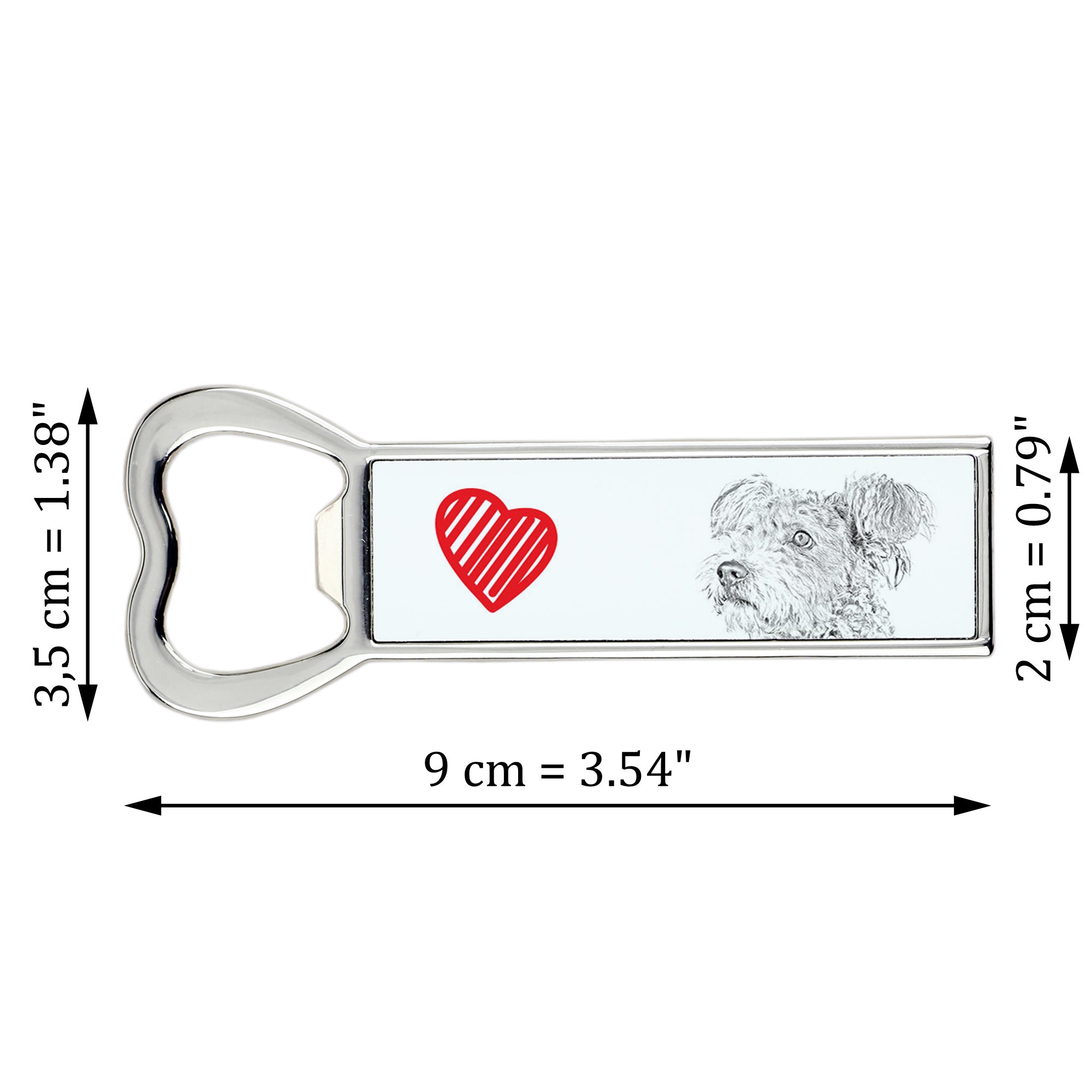 Pumi, Hungarian Pumi, Hungarian herding terrier - bottle opener with a dog, personalized fridge opener, unique gift for a man by Art-Dog brand