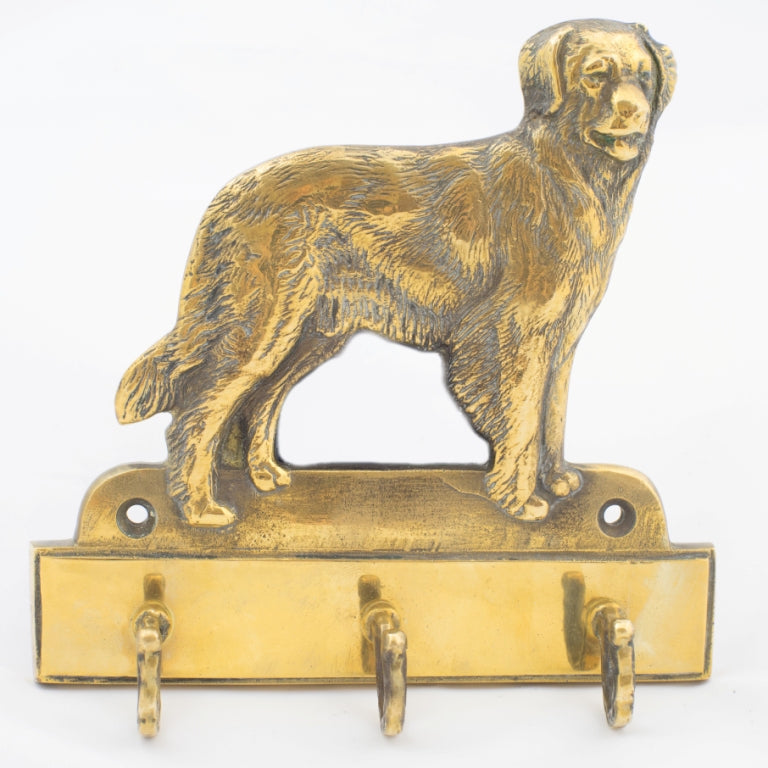 Hovawart, Hovie - key holder with a dog, brass handle for dog accessories, an elegant decoration for the hallway from the Art-Dog brand.