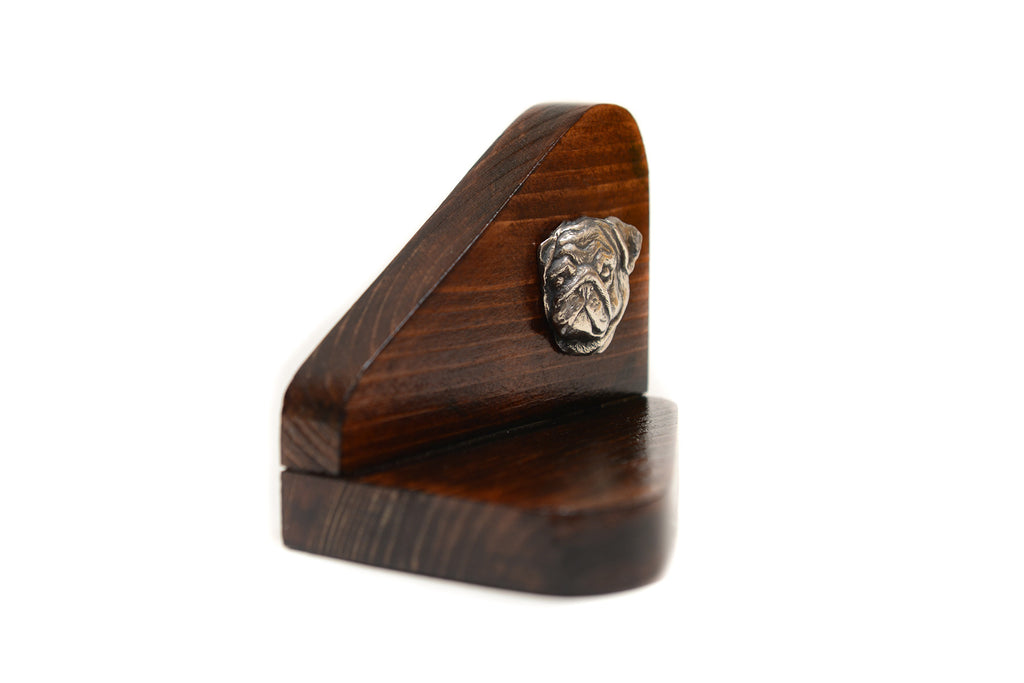 Pug II - wooden candle holder with a dog, tealight holder, a memorial place for a dog by Art-Dog brand