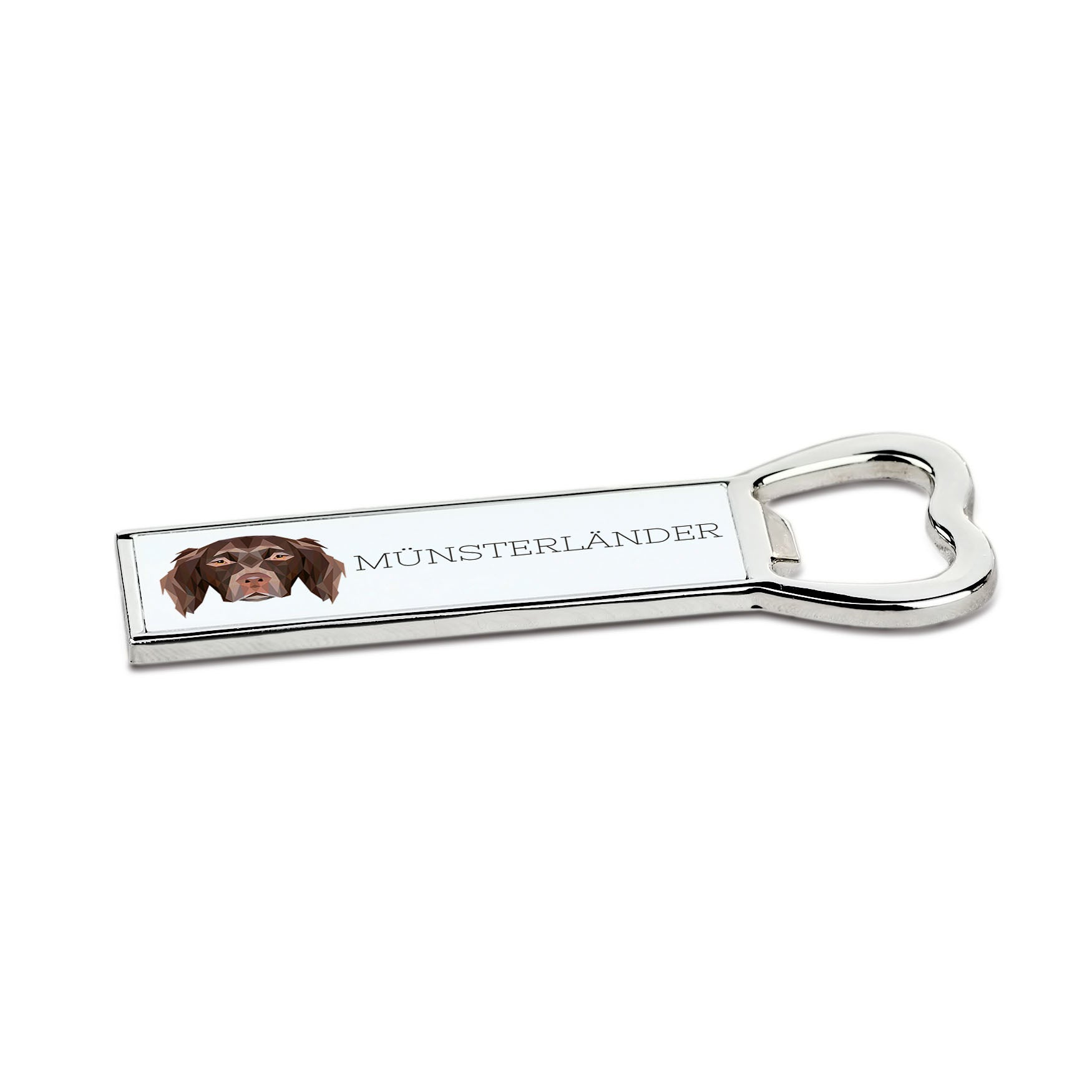 Münsterländer - bottle opener with a picture and inscription for beer by Art-Dog