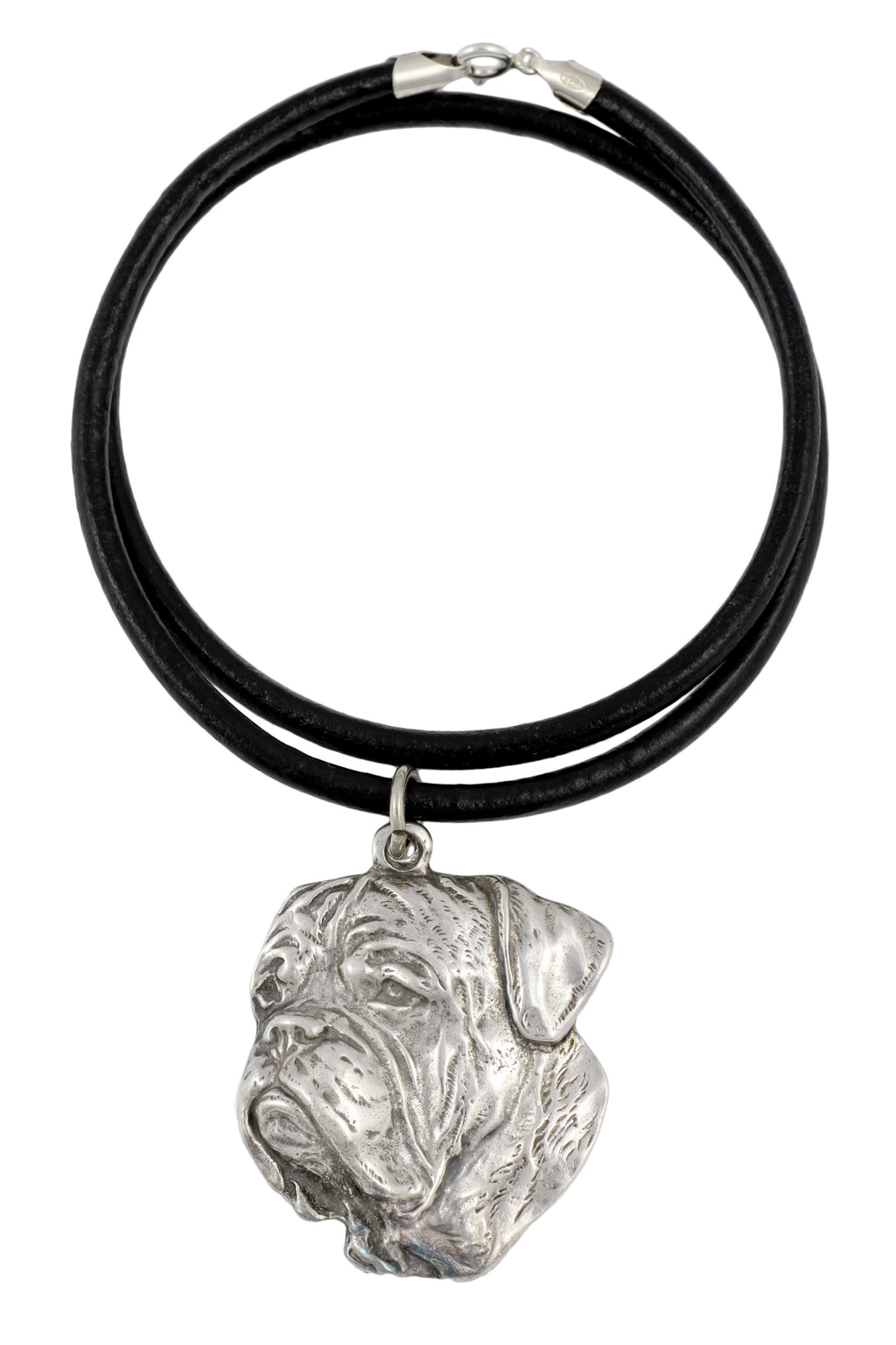 Dogue de Bordeaux, French Mastiff, Bordeauxdog II - Dog necklace in gift box, silver-plated locket for dog fan, striking pendant by Art-Dog brand