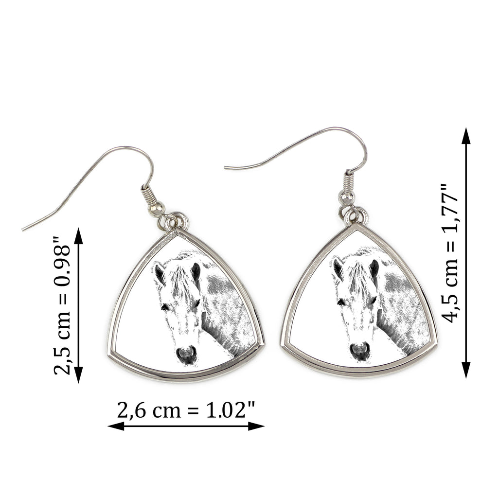 Fjord Horse - earrings with a horse, hanging earrings with a picture, personalized jewelry with Art-Dog brand print