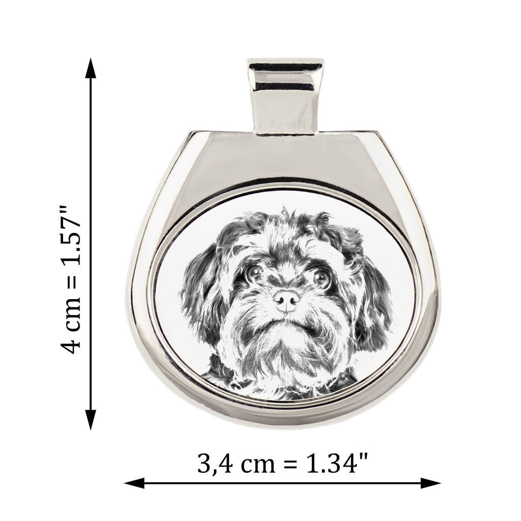 Bolonka, Russian Tsvetnaya Bolonka - dog necklace, personalized pendant with a photo, unique necklace for women and men by Art-Dog brand