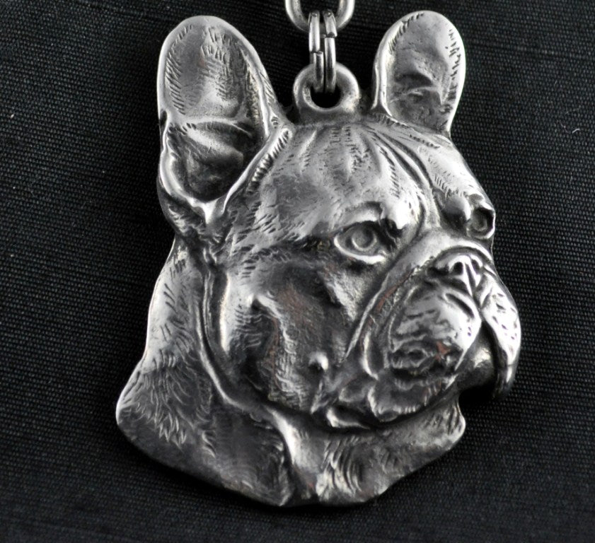 French Bulldog, Frenchie I - necklace with a dog, dog pendant on a silver chain, unique jewelry from the Art-Dog brand