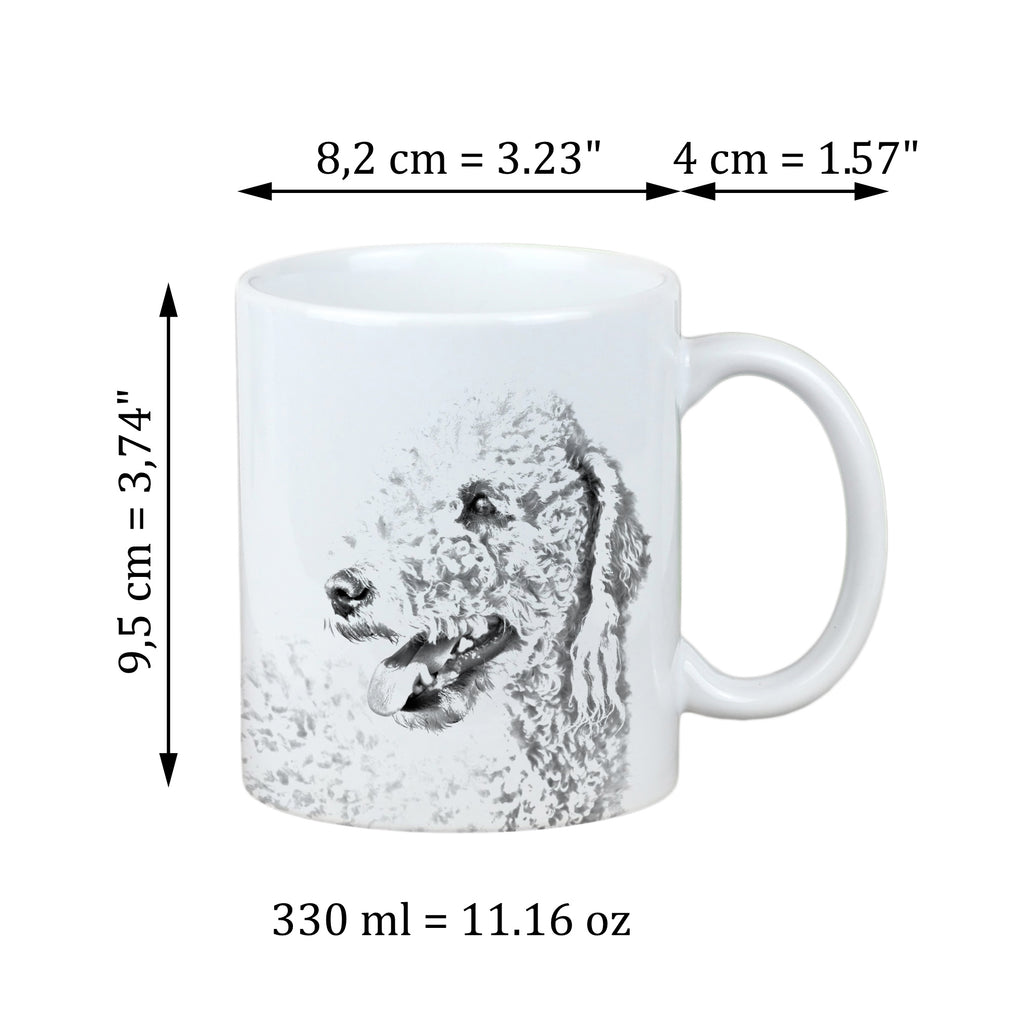 Bedlington Terrier, Rothbury Terrier, Rodbery Terrier - cup with a dog, cute cup with graphics, a gift with your photo from the Art-Dog brand