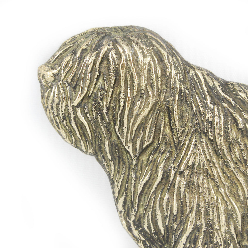 Polish Lowland Sheepdog, PON, Valee Sheepdog - a door sign with a dog, a brass welcome plaque, a unique sign with the inscription Welcome from the Art-Dog brand