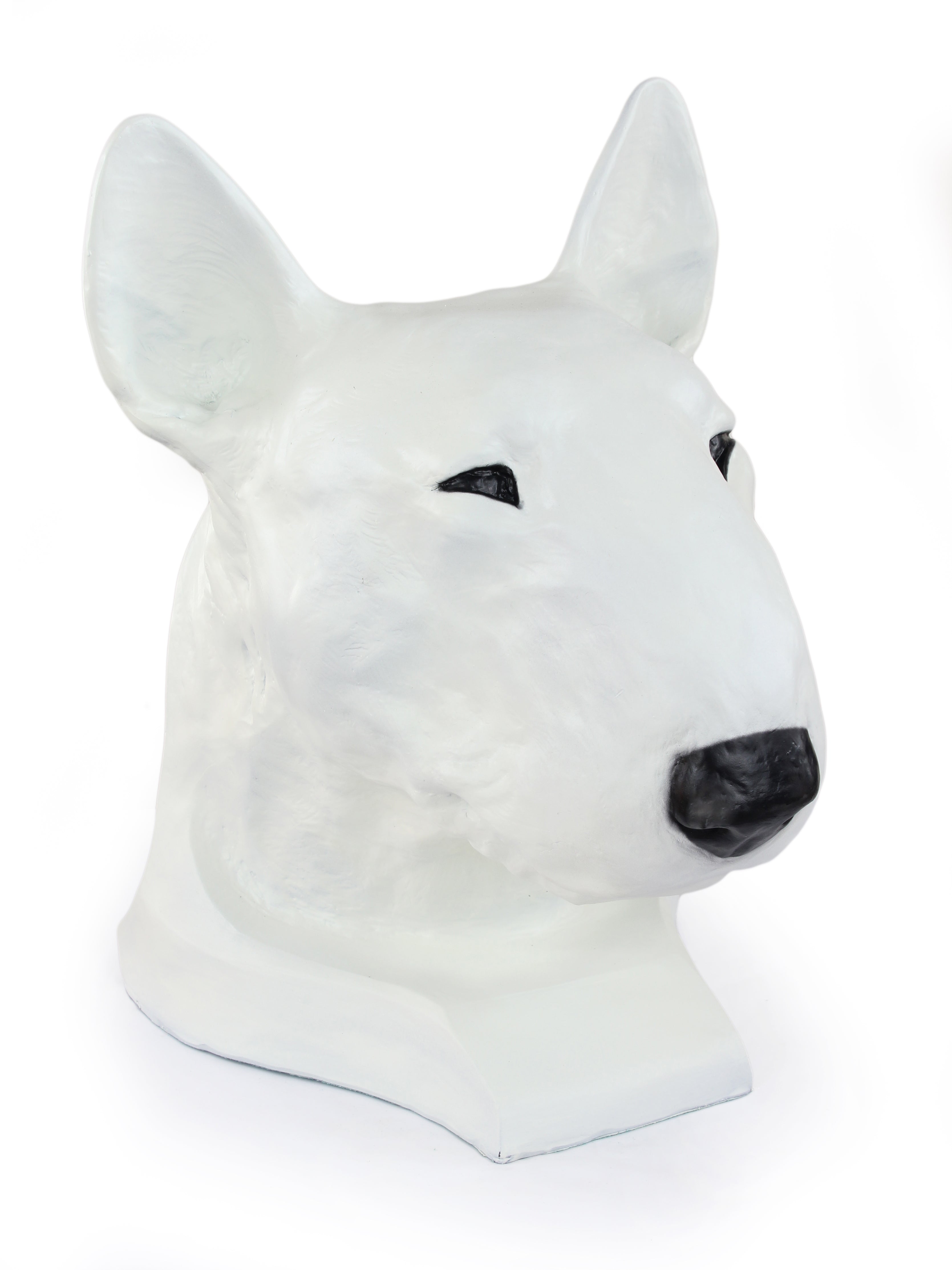 Bull Terrier, Bully I - urn for dog ashes, dog bust, large dog head for garden by Art-Dog
