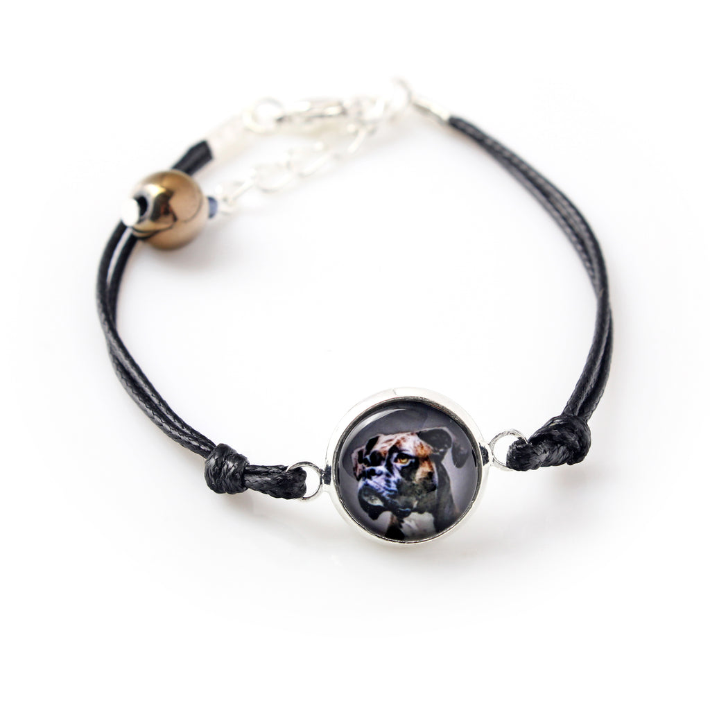 Boxer, German Boxer I - bracelet in a box with your photo, feminine jewelry, perfect gift from Art-Dog brand