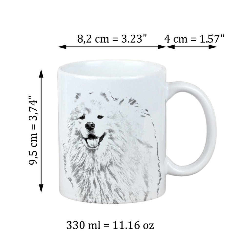 Samoyed, Bjelkier, Samoiedskaya Sobaka - cup with a dog, cute cup with graphics, a gift with your photo from the Art-Dog brand