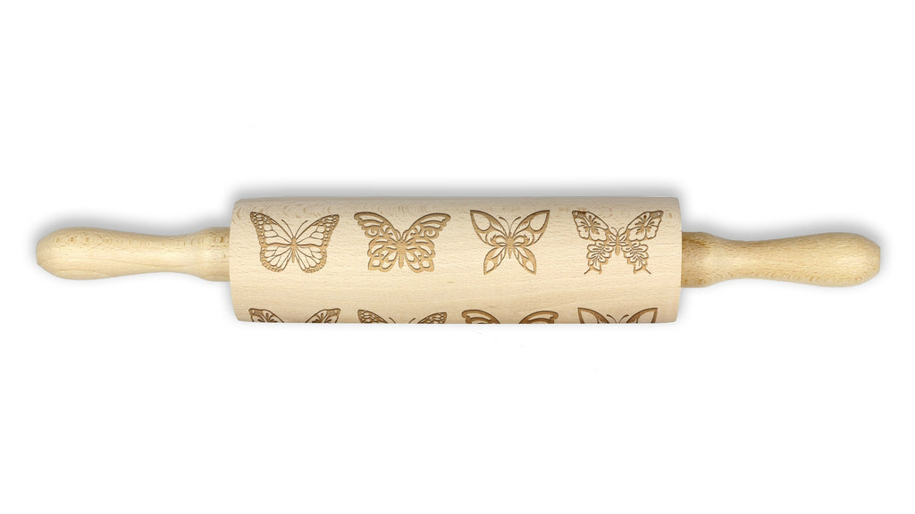 Butterflies - engraved rolling pin for dough, for baking enthusiasts, Art-Dog brand