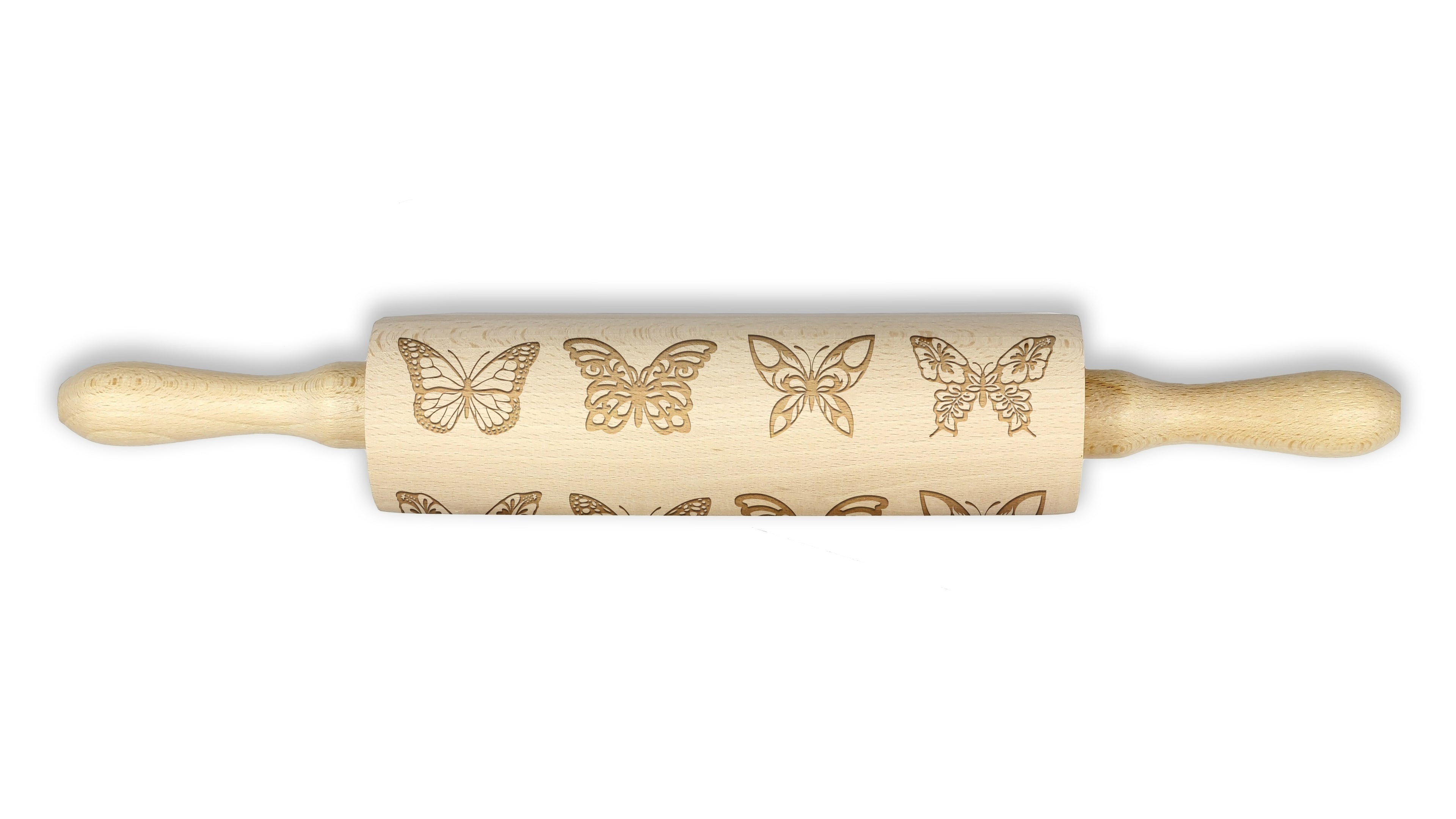 Butterflies - engraved rolling pin for dough, for baking enthusiasts, Art-Dog brand