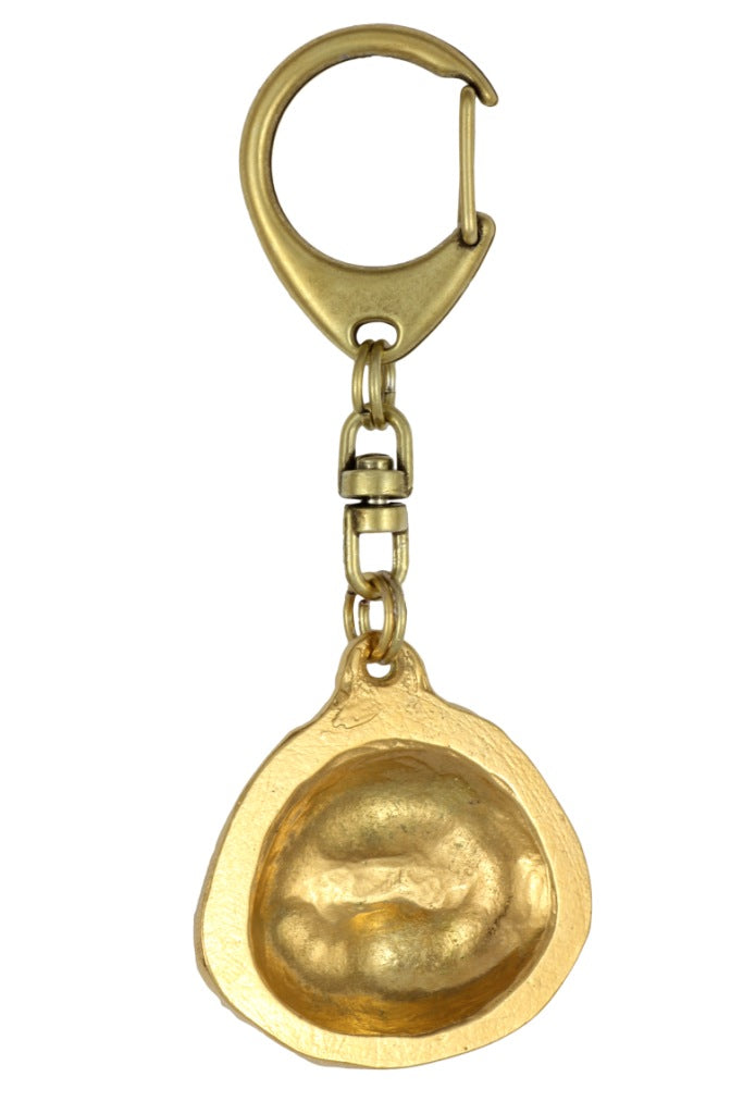 Bichon Frise, Bichon Tenerife, Bichon a poil frise - Gilded key ring with dog, handbag decoration, luxury accessory by Art-Dog brand