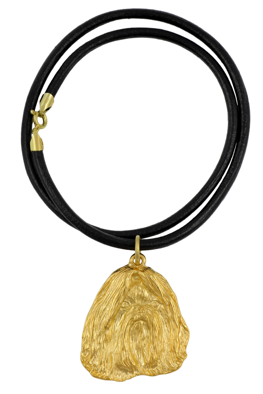 Shih Tzu, Chrysanthemum Dog I - Dog necklace in gift box, gold-plated pendant for dog fan, striking jewellery by Art-Dog