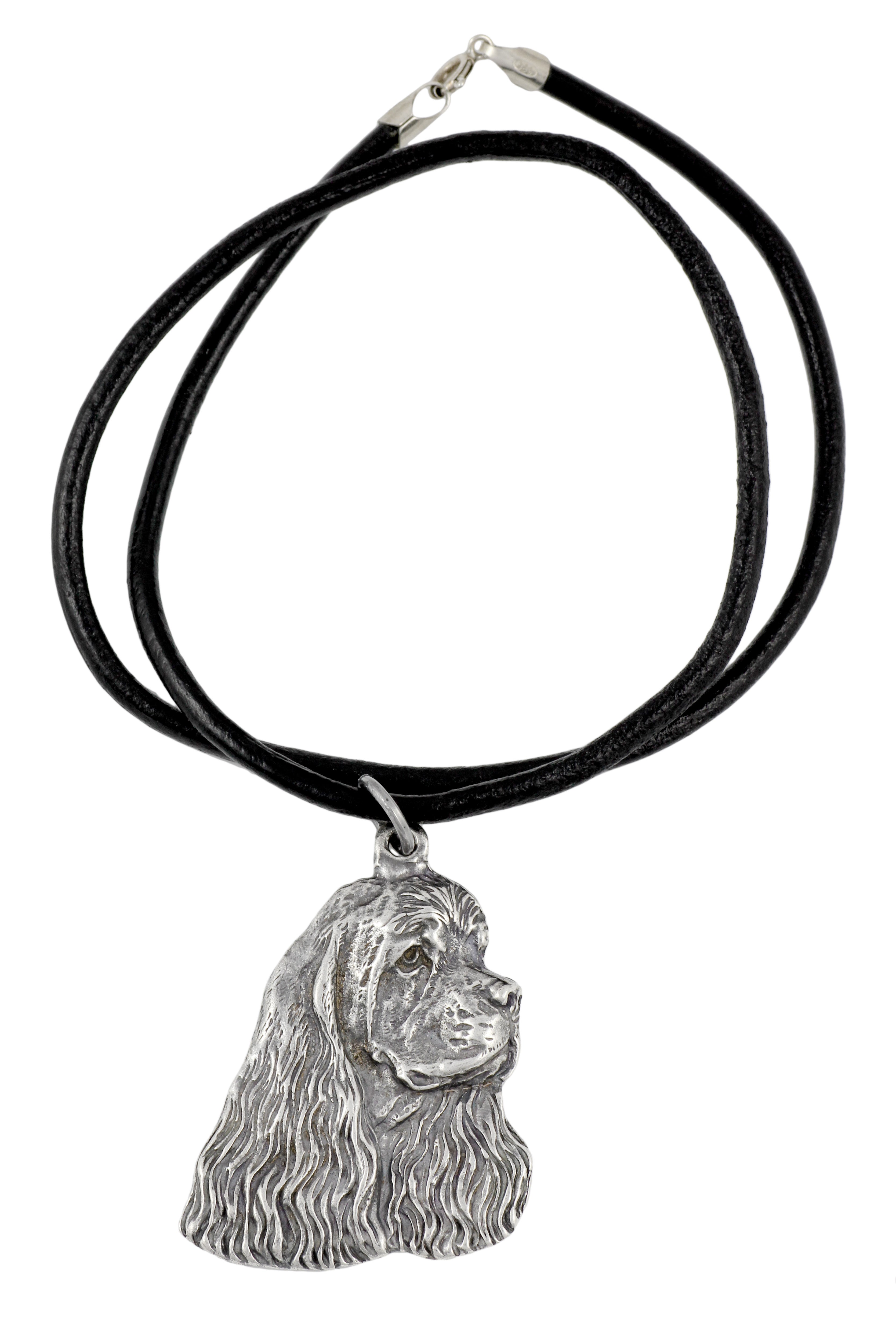 American Cocker Spaniel, Merry Cocker - Dog necklace in gift box, silver-plated locket for dog fan, striking pendant by Art-Dog brand