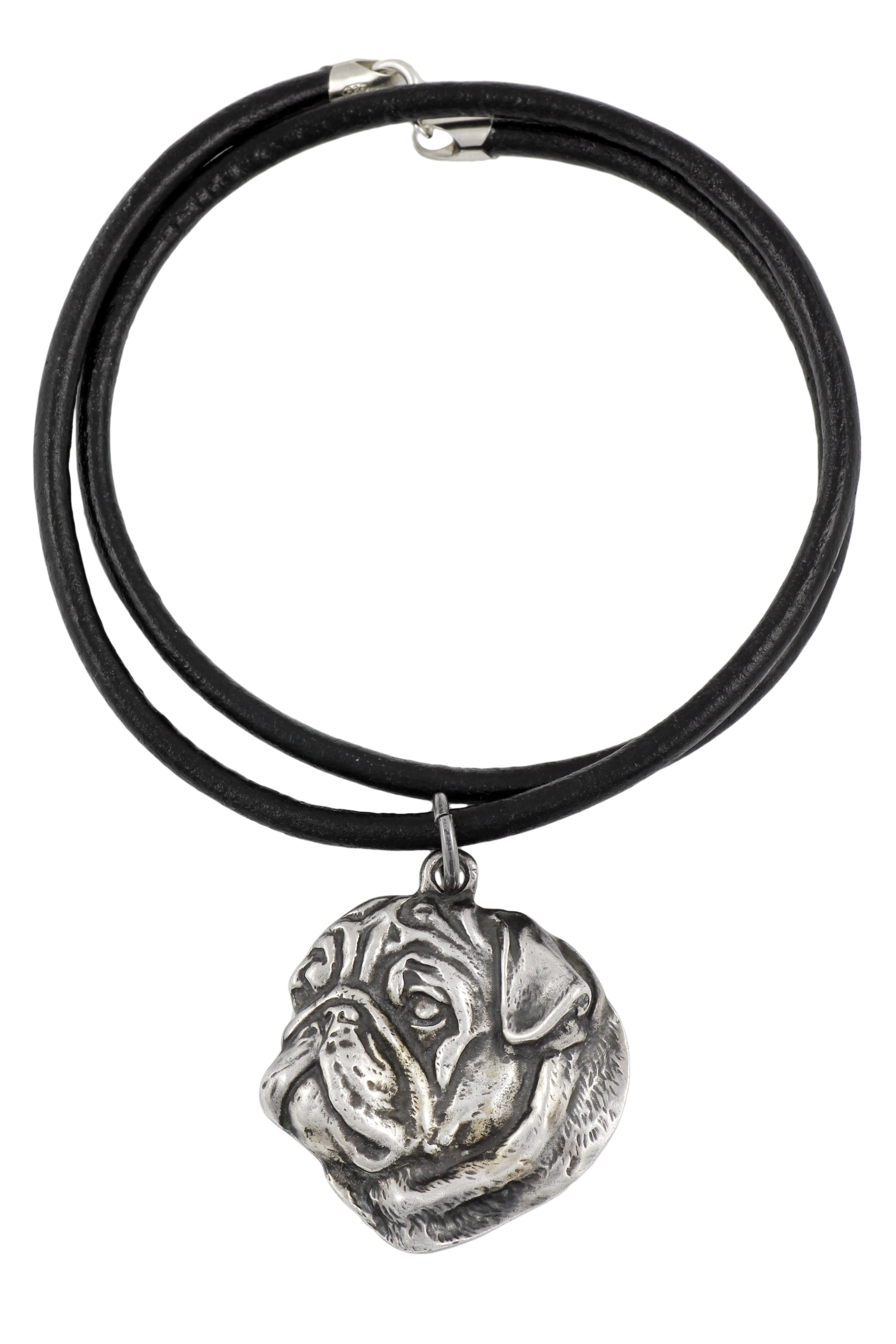 Pug I - Dog necklace in gift box, silver-plated locket for dog fan, striking pendant by Art-Dog brand