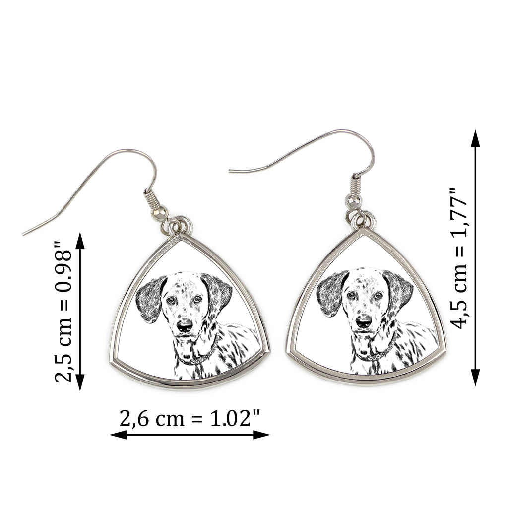 Dalmatian, Carriage Dog, Spotted Coach Dog - dog earrings, hanging earrings with a picture, personalized jewelry with Art-Dog brand print