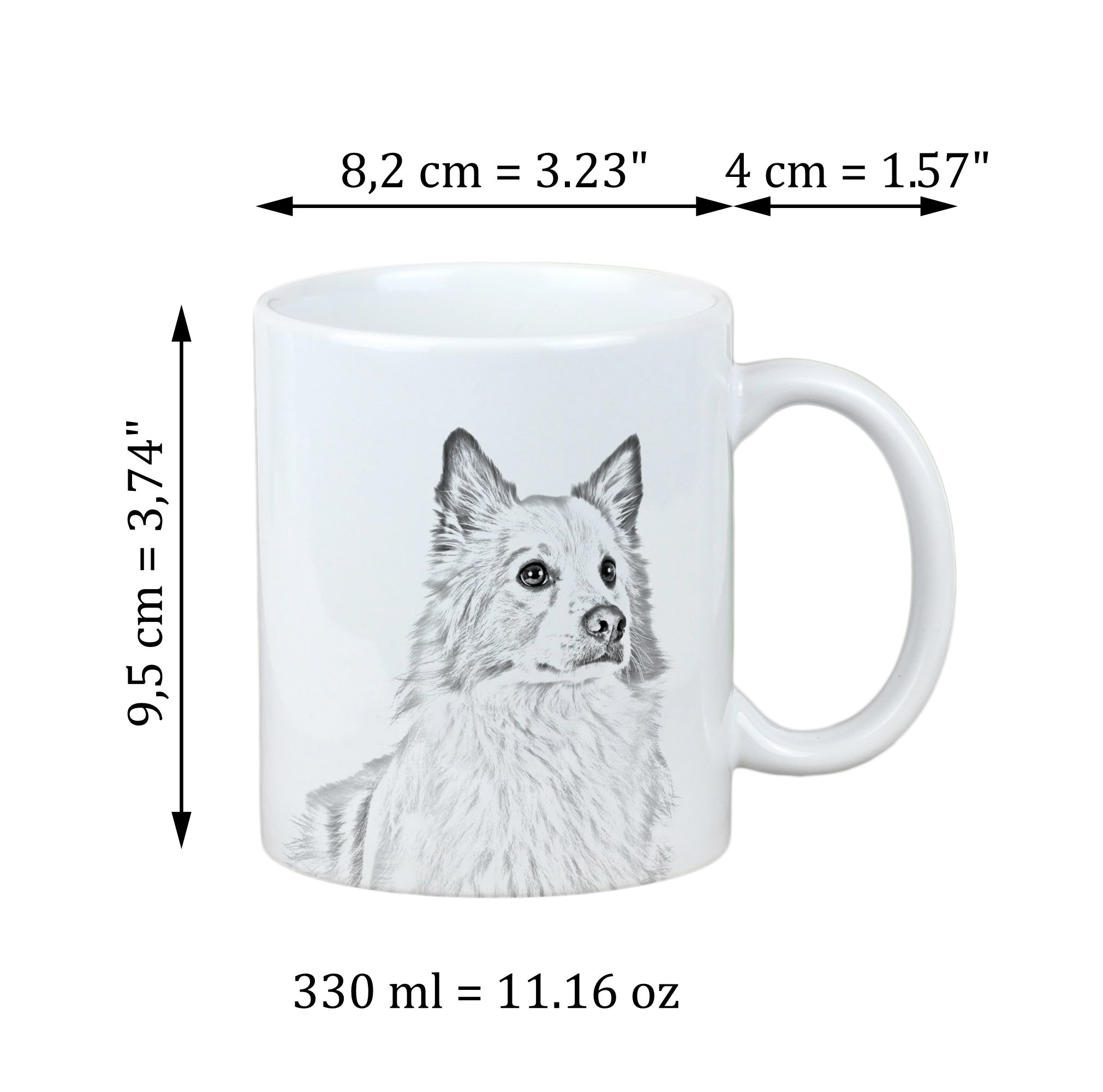 Icelandic Sheepdog, Icelandic Spitz, Iceland Dog - cup with a dog, cup with a photo, personalized gift from the Art-Dog brand