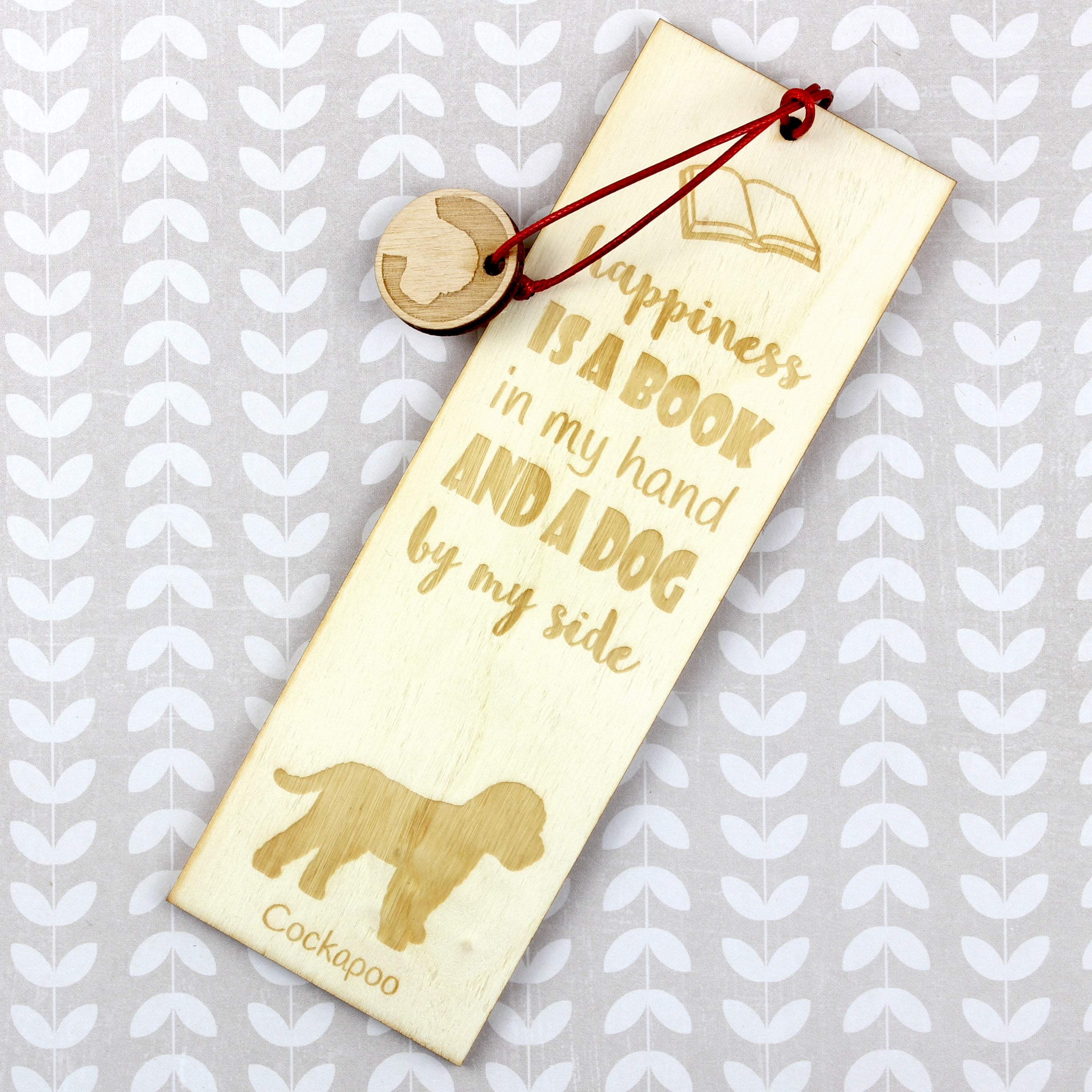 Cockapoo, Cockerpoo, Cockerdoodle - dog bookmark, personalized bookmark, dog gadget for Art-Dog brand readers