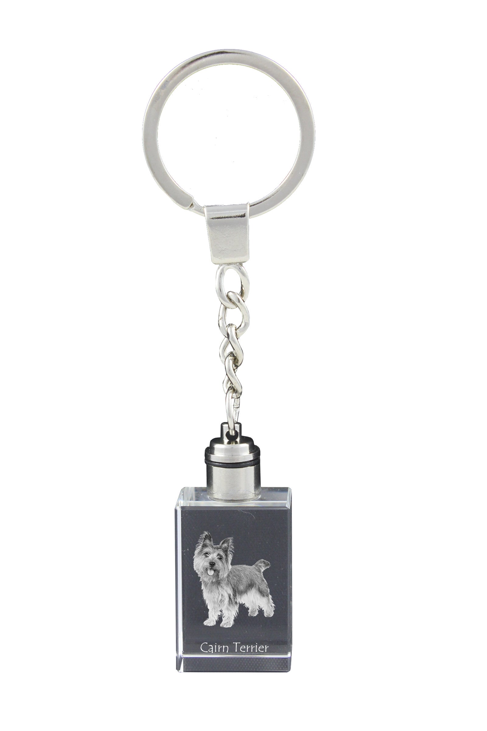 Cairn Terrier - Crystal key ring with dog photo, illuminated key ring, unique gift by Art-Dog brand