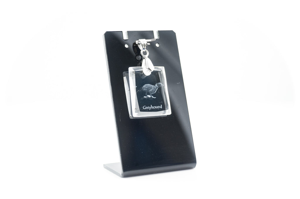 Greyhound, English Greyhound - Crystal dog pendant, photo necklace, unique jewellery by Art-Dog