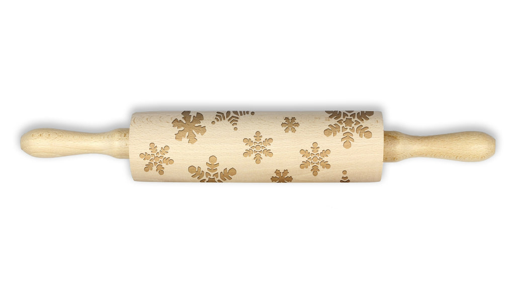 Snowflakes - engraved rolling pin for dough, for baking enthusiasts, Art-Dog brand