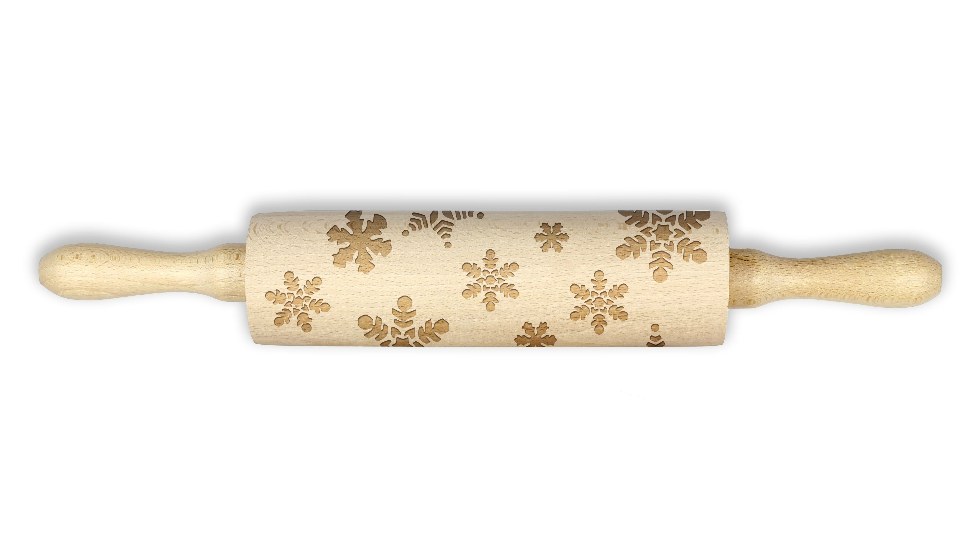 Snowflakes - engraved rolling pin for dough, for baking enthusiasts, Art-Dog brand