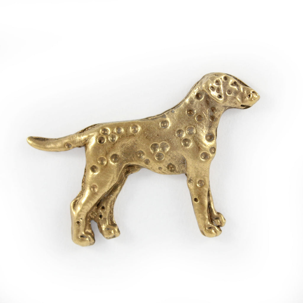 Dalmatian, Carriage Dog, Spotted Coach Dog - Dog brooch in decorative box, elegant gold-plated pin, Art-Dog brand jacket pin