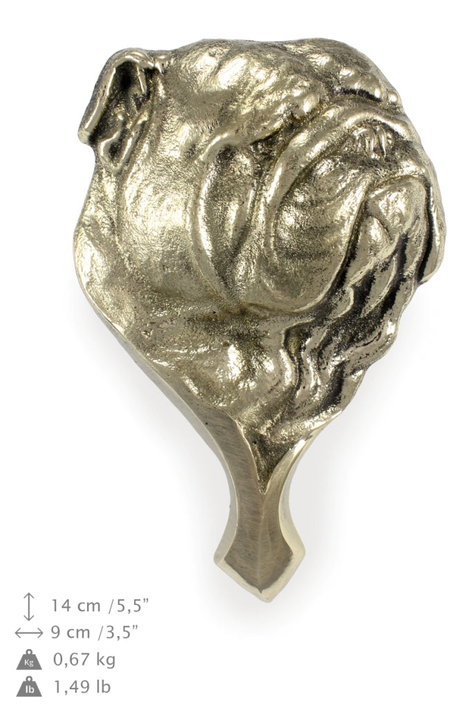 Bulldog - door knocker in the shape of a dog's head, brass knocker, retro door decoration by Art-Dog brand