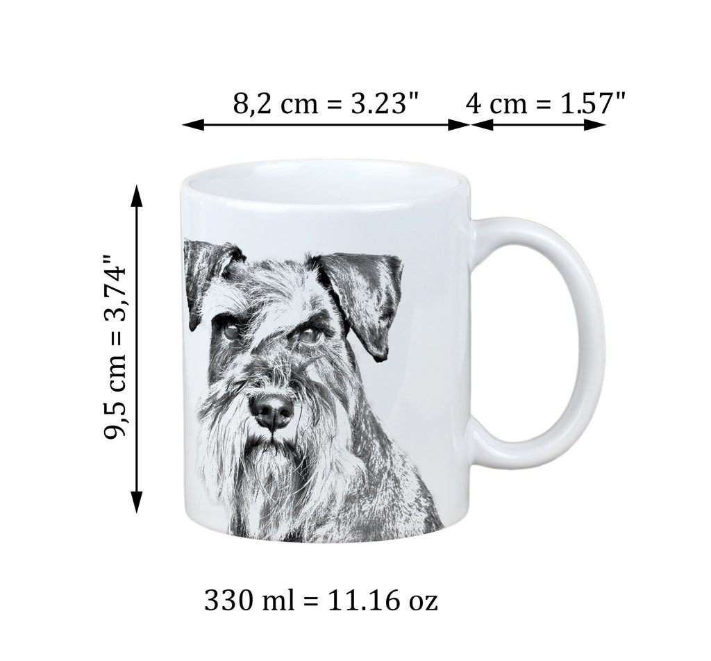 Schnauzer - cup with a dog, cute cup with graphics, a gift with your photo from the Art-Dog brand
