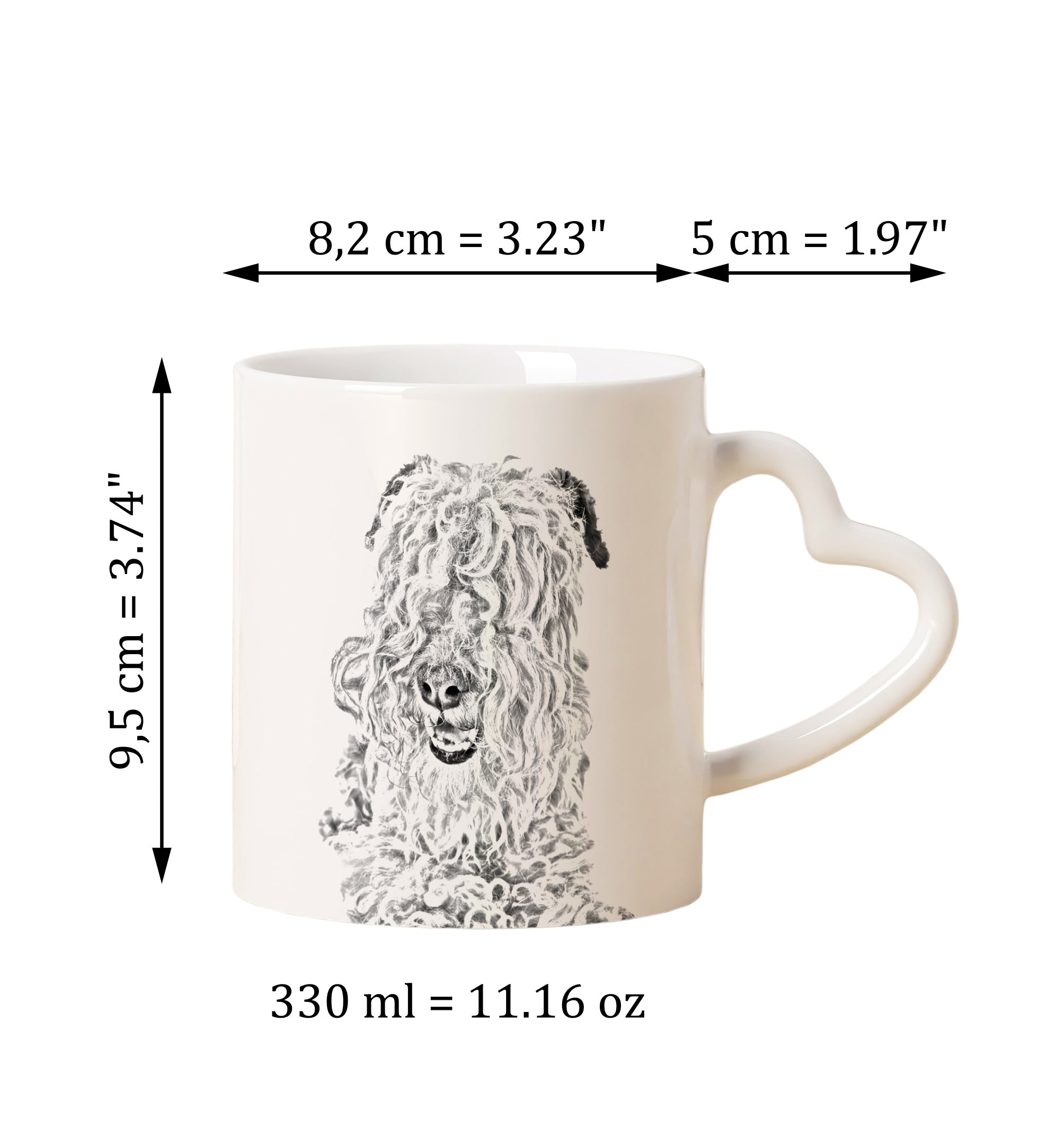 Lakeland Terrier - cup with a dog, adorable cup with a heart-shaped handle, universal gift from the Art-Dog brand