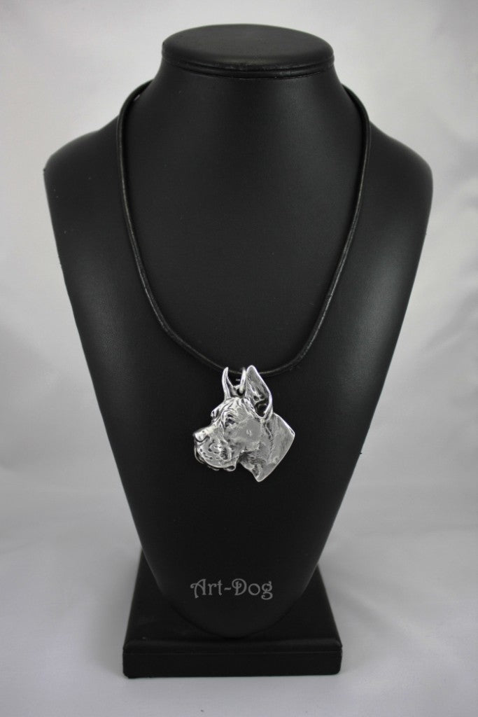 Great Dane V - Necklace with dog, silver-plated pendant for dog fan, unique jewelry by Art-Dog brand