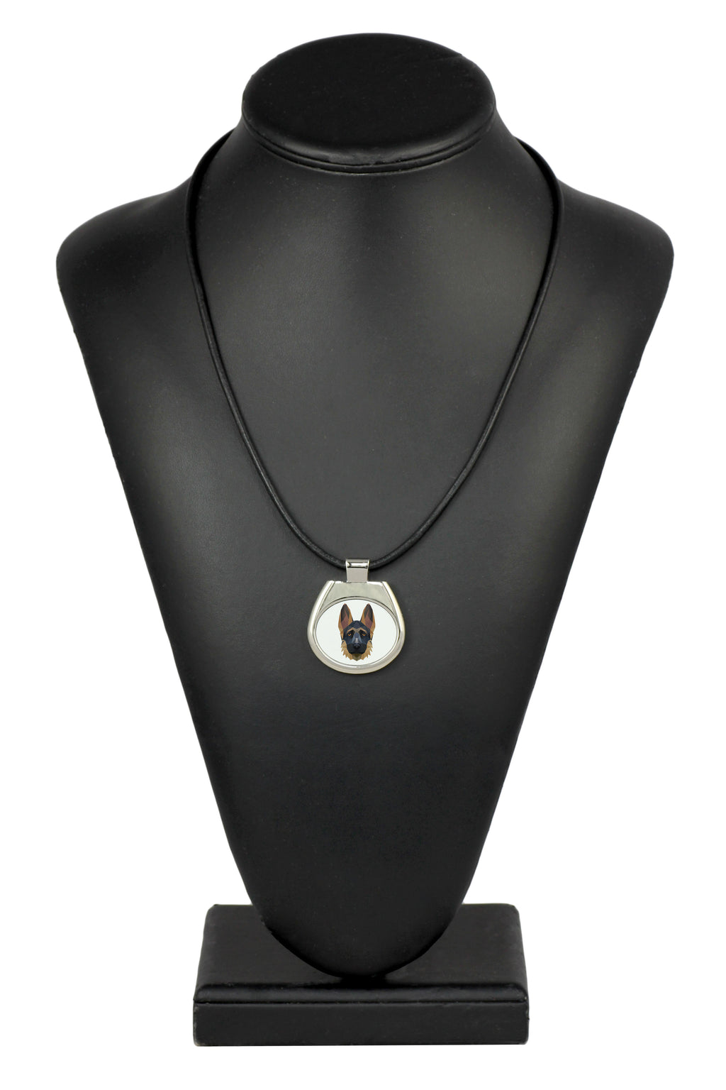 German Shepherd Dog, Alsatian Wolf Dog I - necklace with a geometric design and the inscription "Art-Dog"