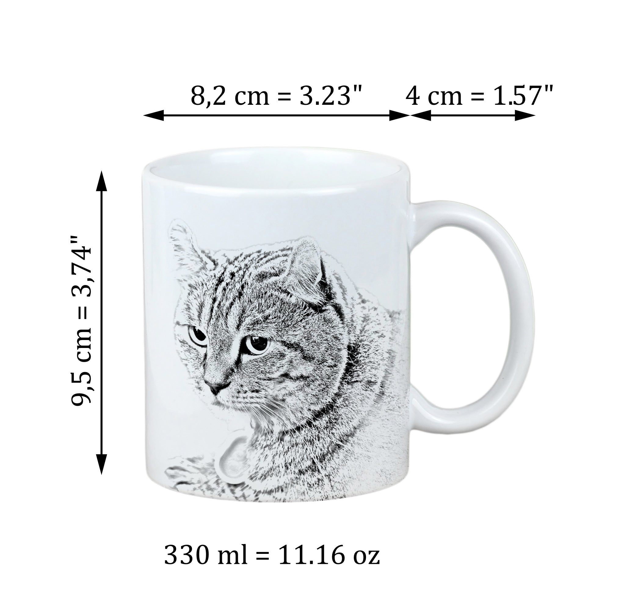 Highland Lynx - cat mug, cheerful mug for a dog lover, personalized gift from the Art-Dog brand