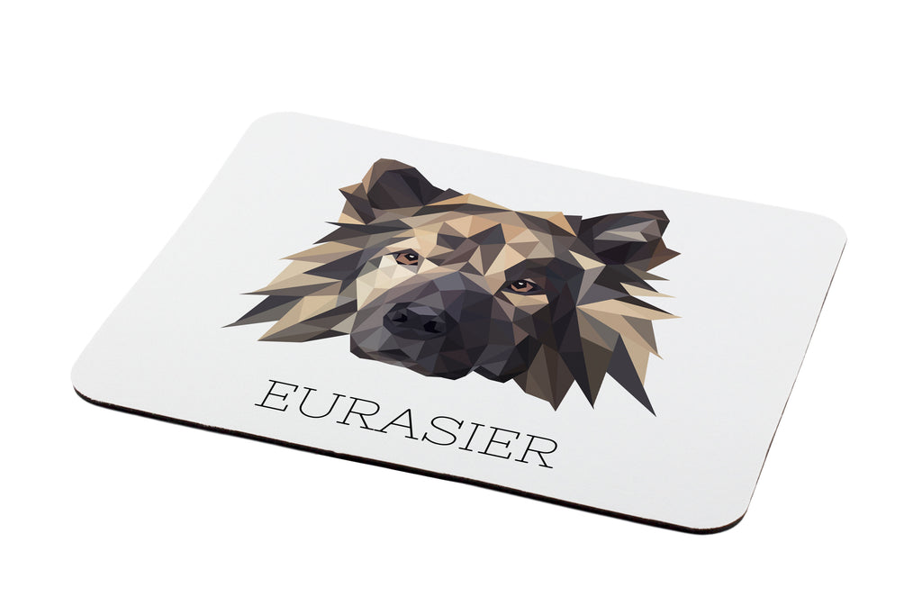 Eurasian, Eurasier - geometric mouse pad with a picture and text by Art-Dog