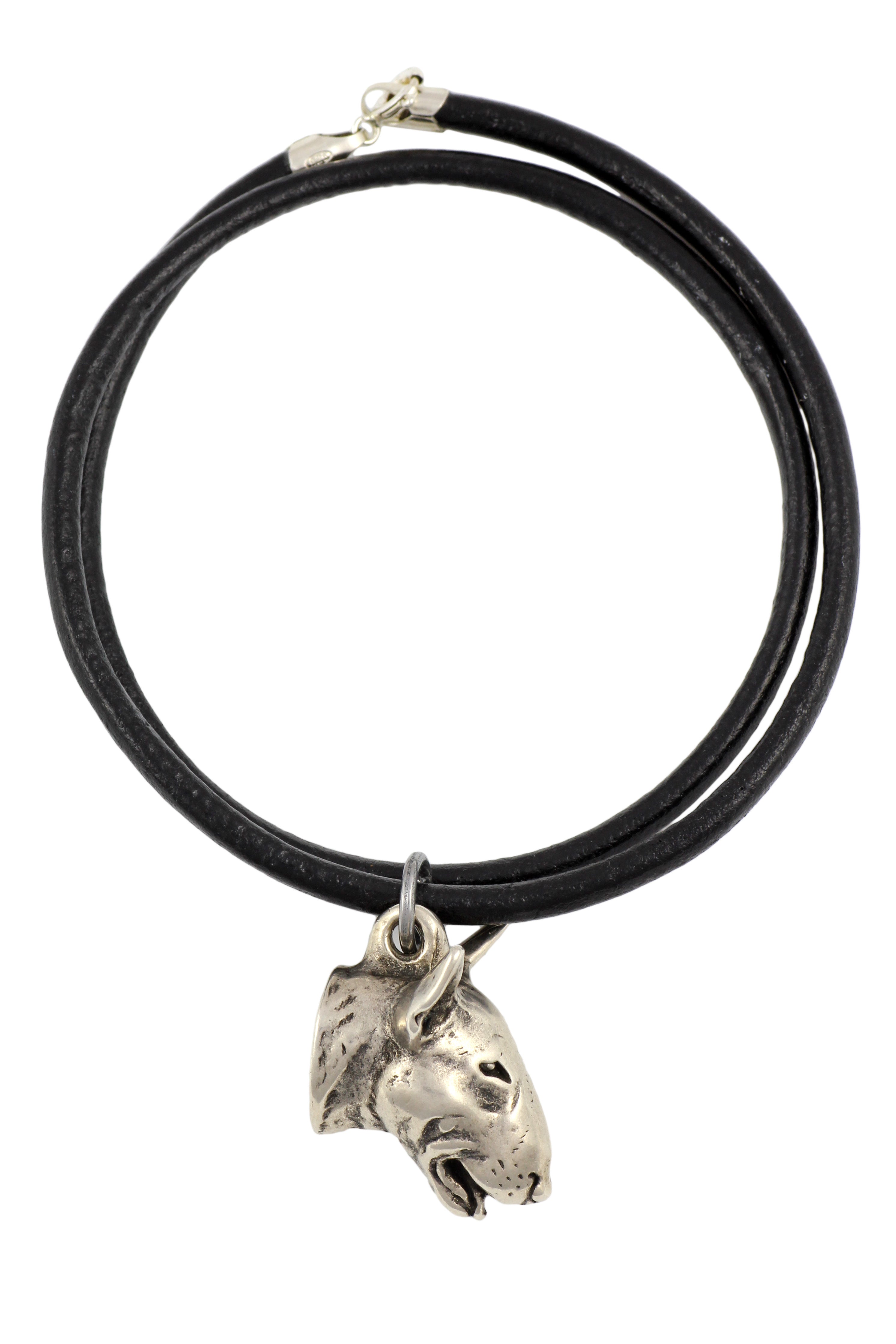 Bull Terrier, Bully I - Dog necklace in gift box, silver-plated locket for dog fan, striking pendant by Art-Dog brand