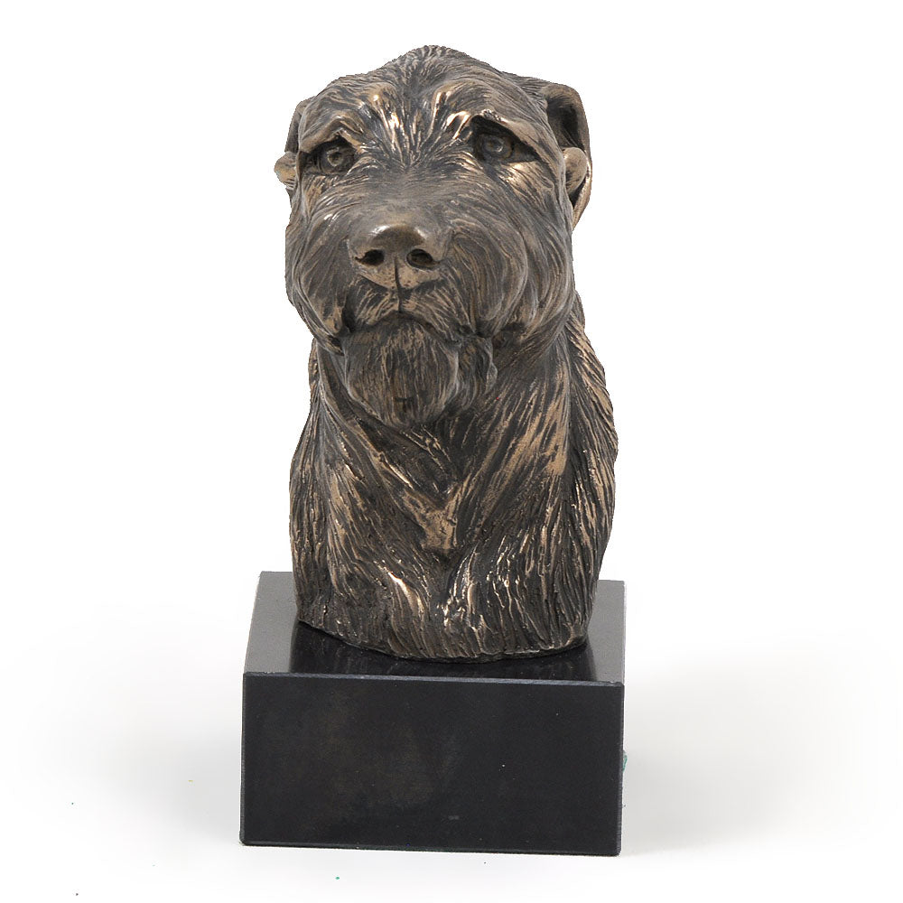 Irish Wolfhound - Dog statue, bust on stone base, sculpture, trophy for dog show by Art-Dog brand