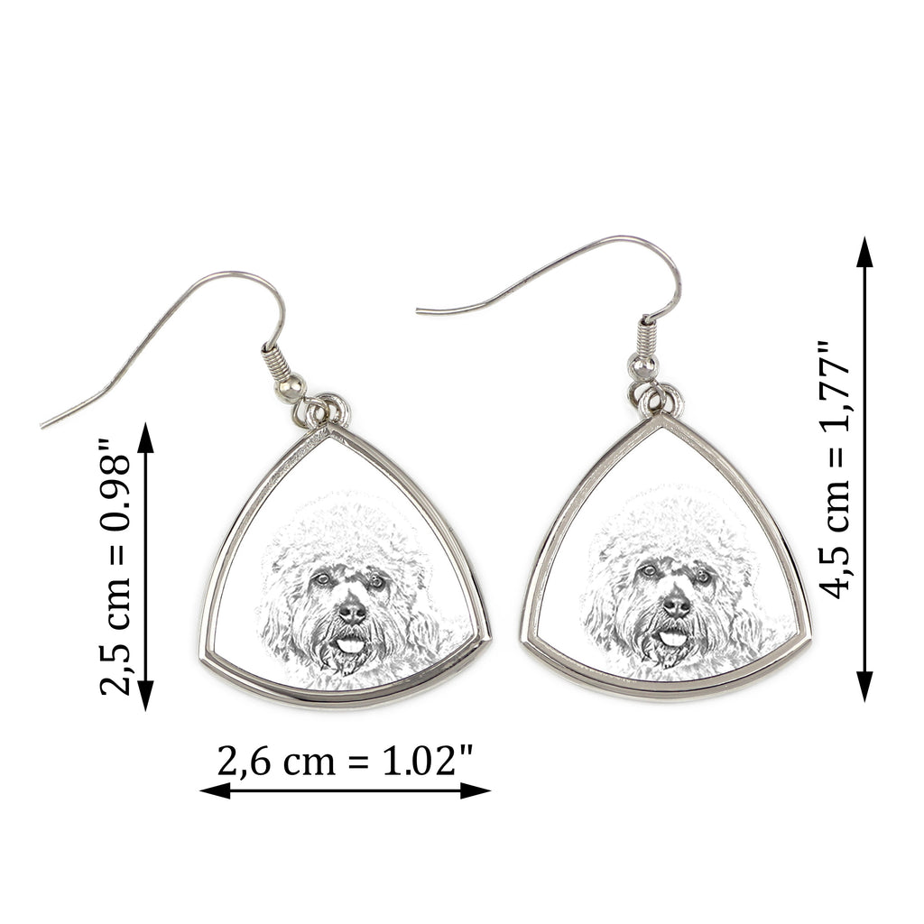 Dandie Dinmont Terrier, Hindlee Terrier - dog earrings, hanging earrings with a picture, personalized jewelry with Art-Dog brand print