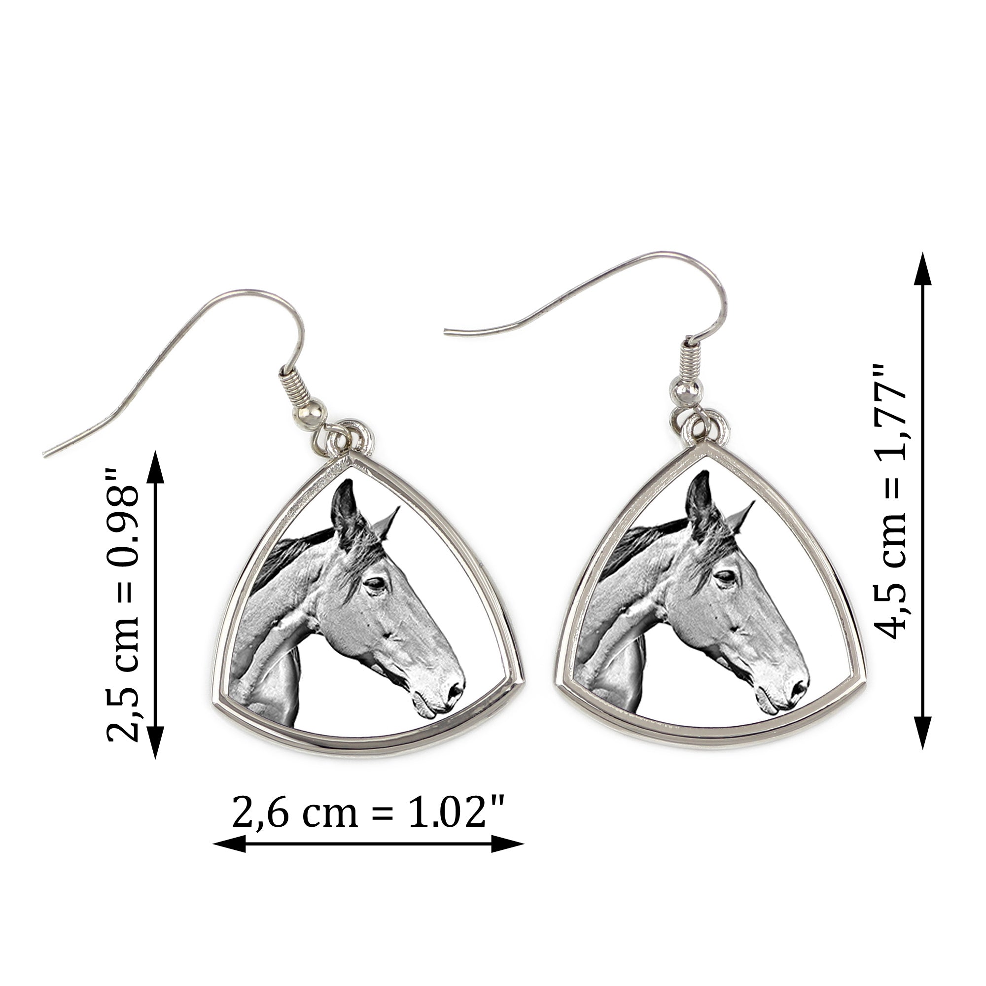 Australian Stock Horse - earrings with a horse, hanging earrings with a picture, personalized jewelry with Art-Dog brand print