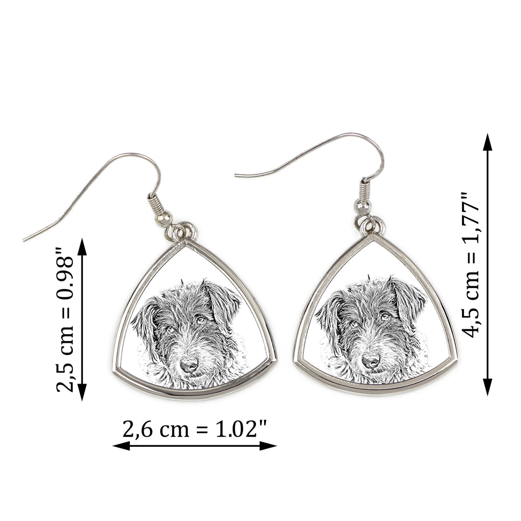 Romanian Mioritic Shepherd Dog, Ciobănesc Românesc Mioritic - dog earrings, hanging earrings with a picture, personalized jewelry with Art-Dog brand print
