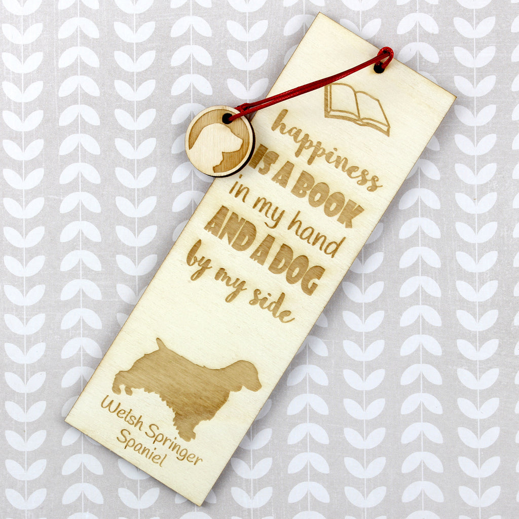 Welsh Springer Spaniel, Welsh Springer, Welsh Starter - dog bookmark, personalized bookmark, dog gadget for Art-Dog brand readers