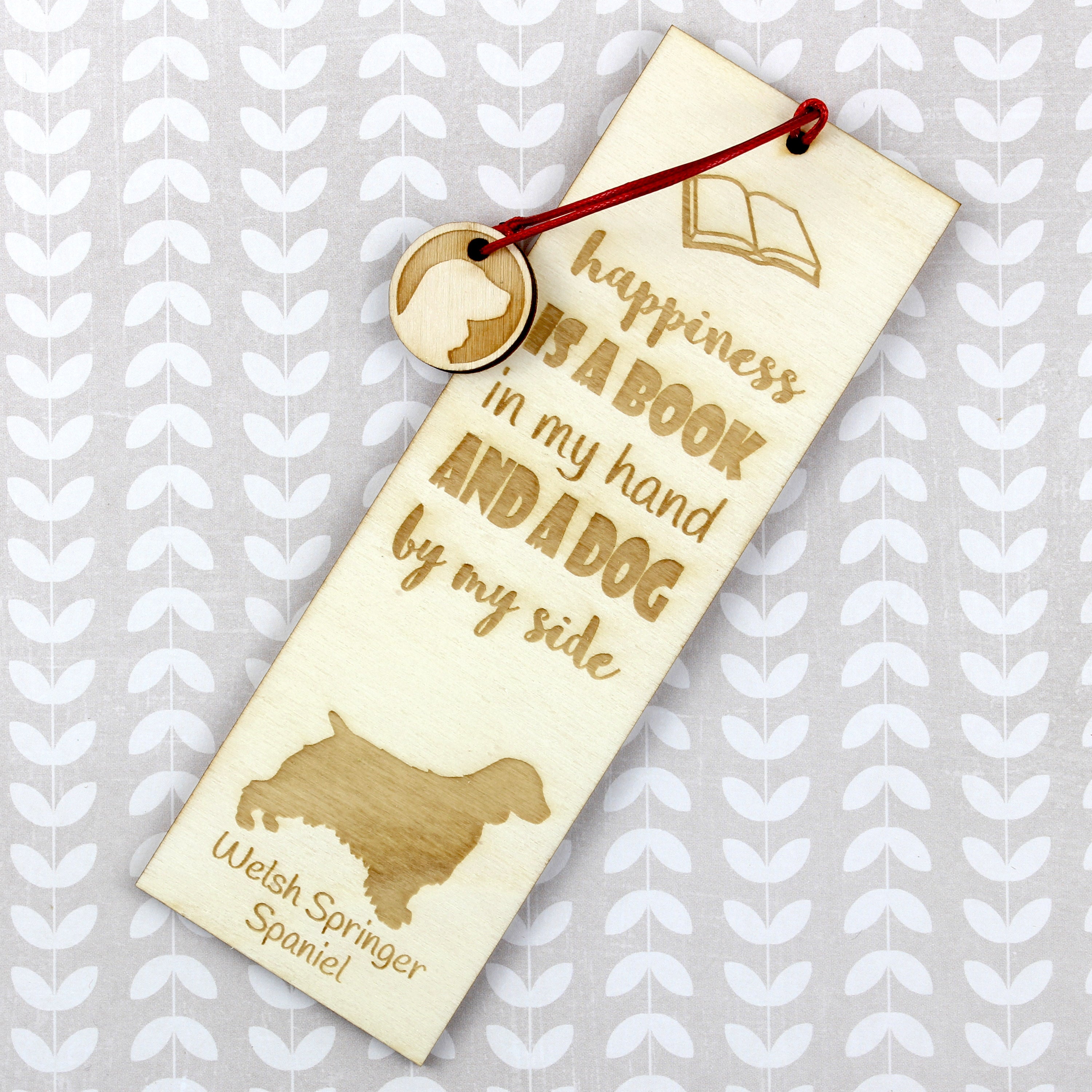 Welsh Springer Spaniel, Welsh Springer, Welsh Starter - dog bookmark, personalized bookmark, dog gadget for Art-Dog brand readers