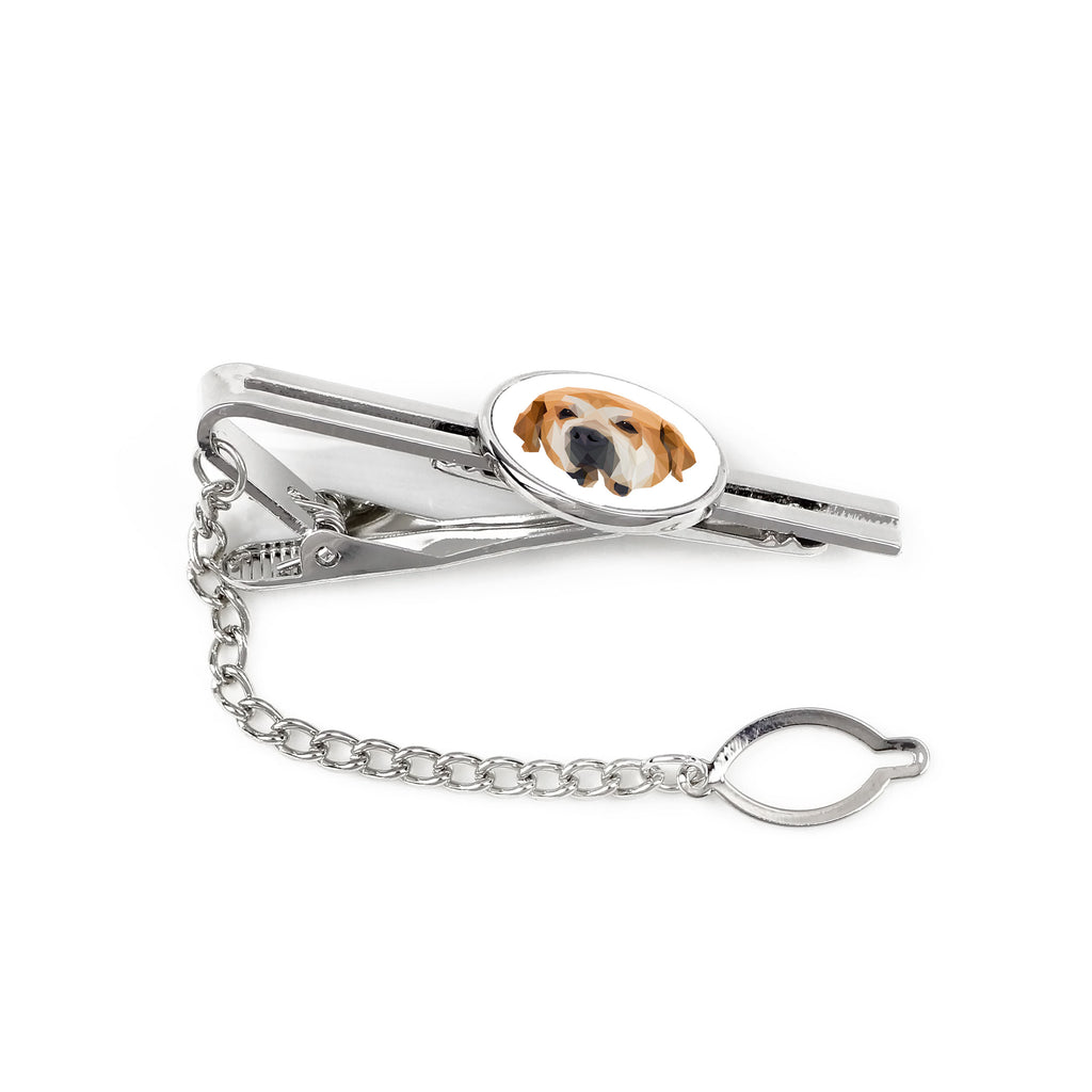 Spanish Mastiff, Mastín Español - geometric tie clip with a picture and inscription from Art-Dog